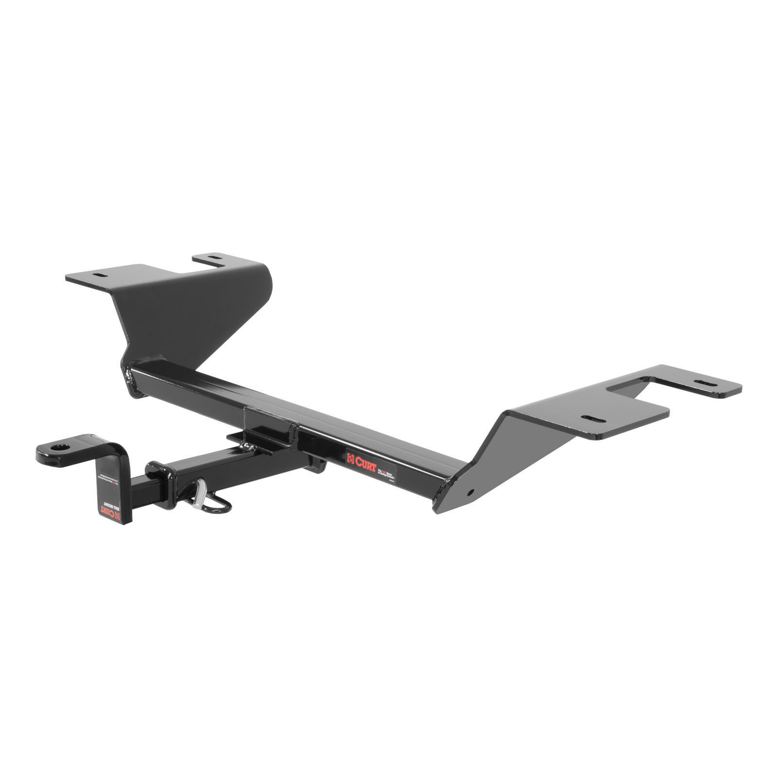 CURT Class 1 Receiver Hitch 114253 Hitch, I, 1/4 in. Receiver, Square Tube Welded, Black Powdercoated, with Old-Style Ball Mount, Chevrolet, Cruze, Each
