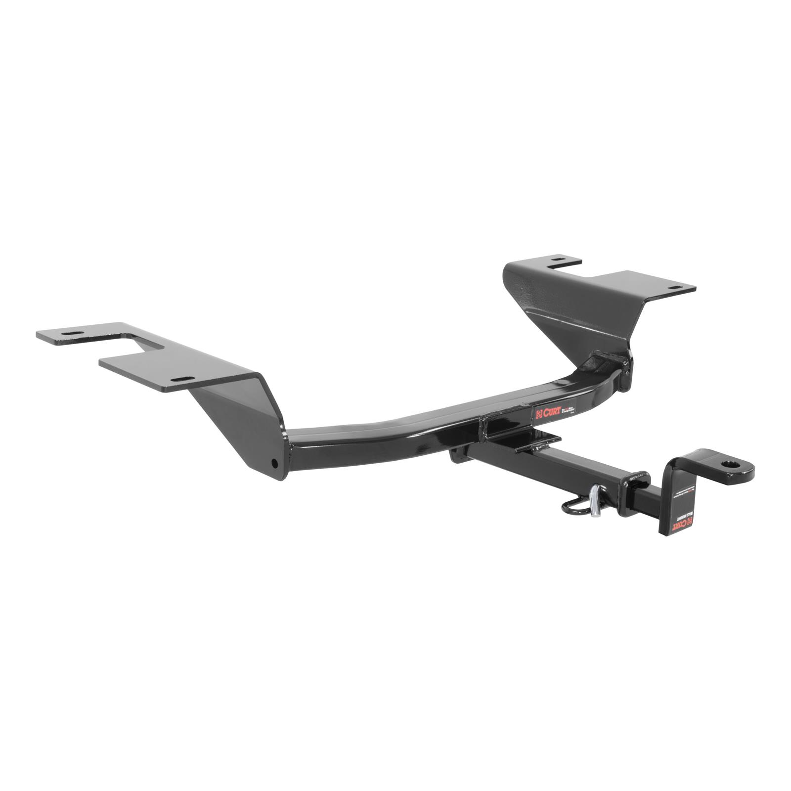 CURT Class 1 Receiver Hitch 114413 Hitch, I, 1/4 in. Receiver, Square Tube Welded, Black Powdercoated, with Old-Style Ball Mount, Buick, Cascada, Each
