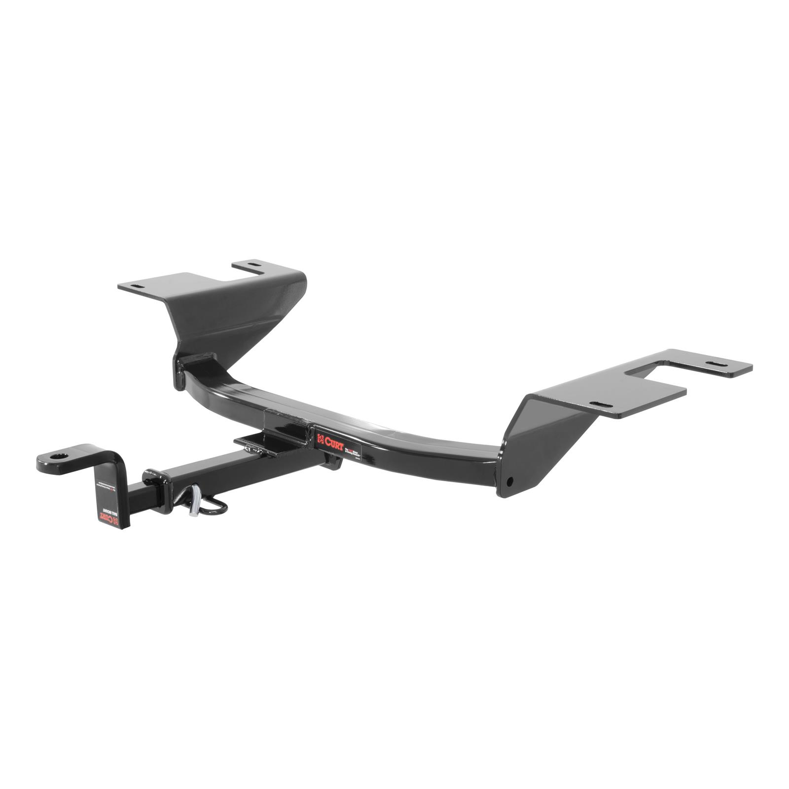 CURT Class 1 Receiver Hitch 114413 Hitch, I, 1/4 in. Receiver, Square Tube Welded, Black Powdercoated, with Old-Style Ball Mount, Buick, Cascada, Each thumbnail 2