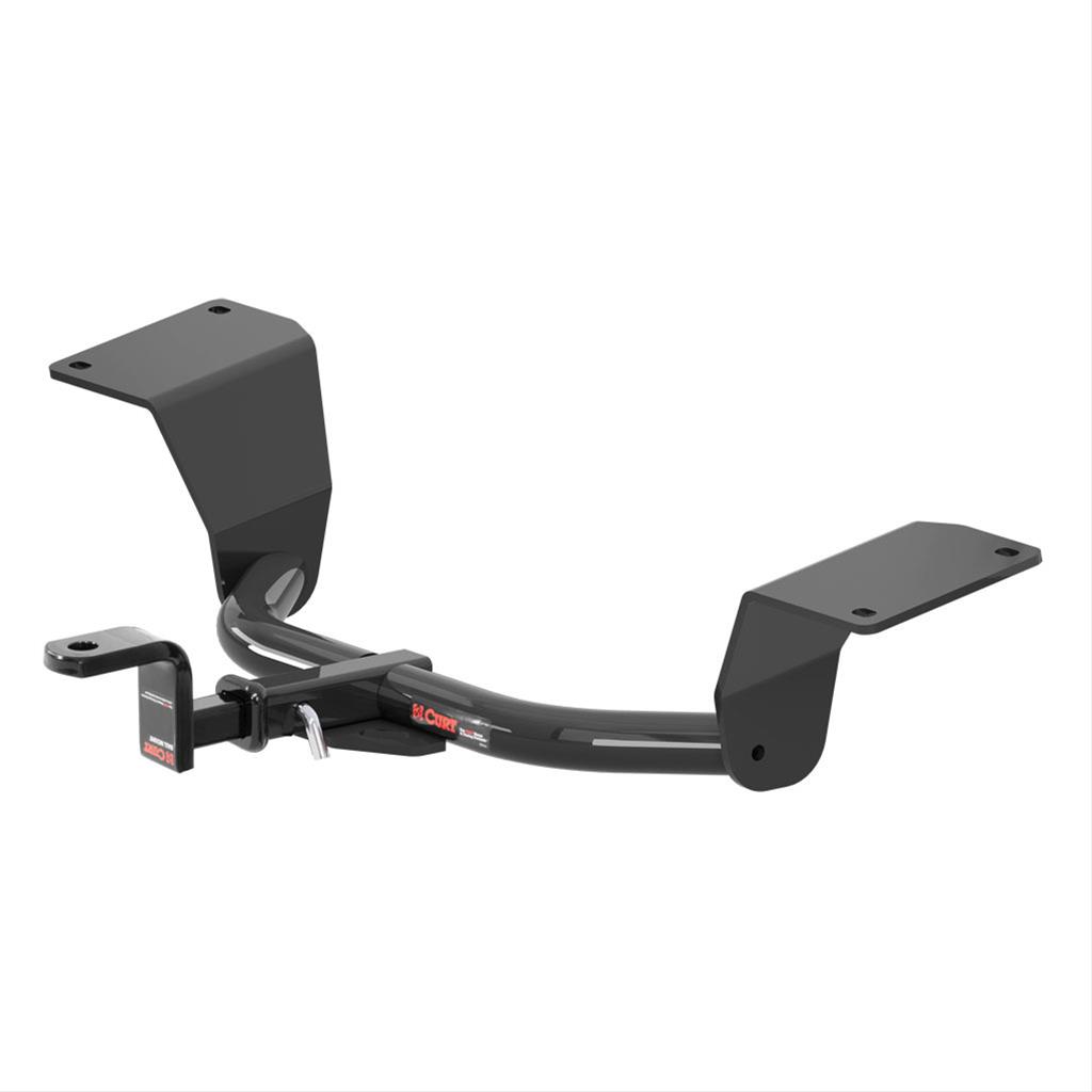 CURT Class 1 Receiver Hitch 114633 Hitch, I,1 1/4 in. Receiver, Round Tube Welded, Black Powdercoated, with Old-Style Ball Mount, Honda, Civic, Each