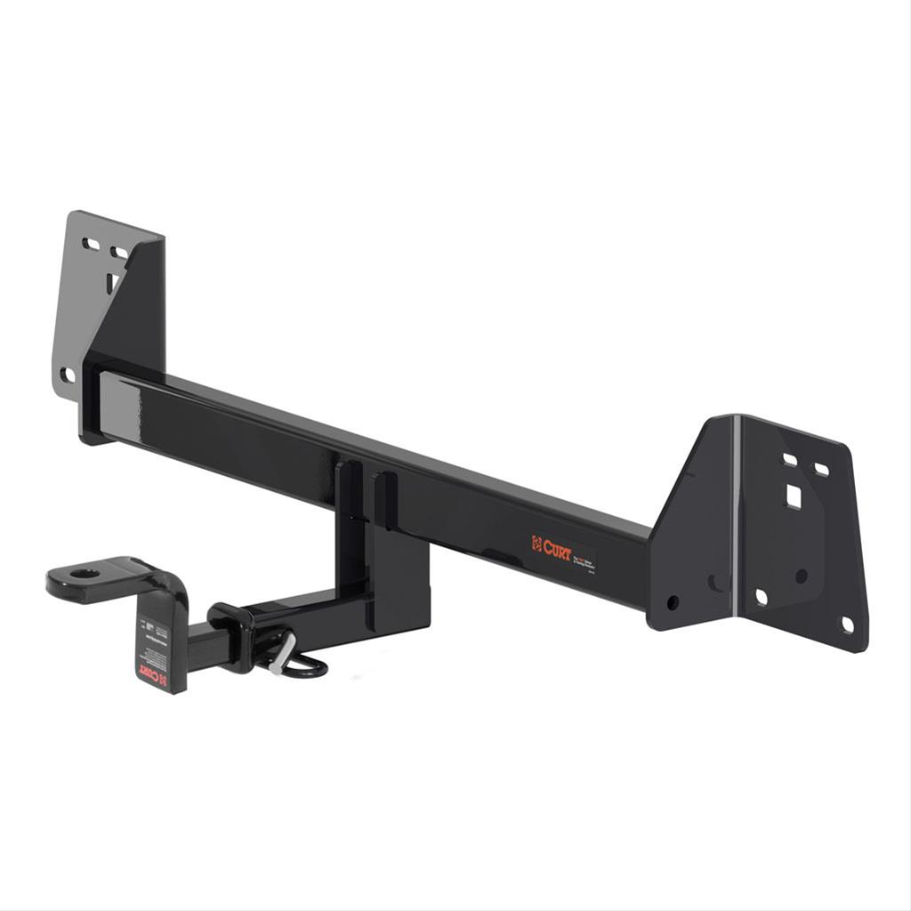 CURT Class 1 Receiver Hitch 114733 Hitch, I, 1/4 in. Receiver, Square Tube Welded, Black Powdercoated, with Old-Style Ball Mount, Toyota, Prius, Each