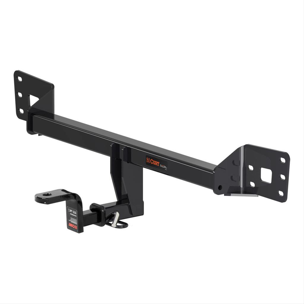 CURT Class 1 Receiver Hitch 114893 Hitch, I, 1/4 in. Receiver, Square Tube Welded, Black Powdercoated, with Old-Style Ball Mount, Ford, Focus RS, Each