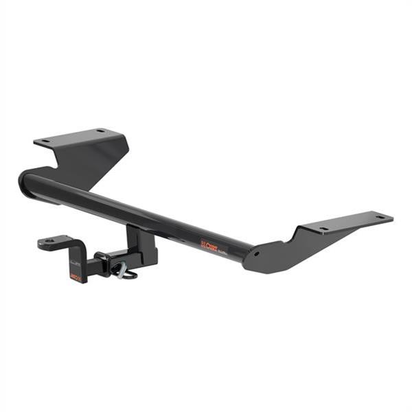 CURT Class 1 Receiver Hitch 115483 Hitch, Rear, 1, 1/4 in. Square, 200 lb. Max Tongue, 2,000 lb. Max Trailer, Round Tube Welded, Black Powdercoated, Each