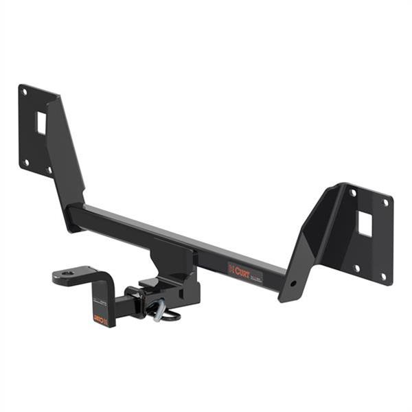 CURT Class 1 Receiver Hitch 115643 Hitch, Rear, 1, 1/4 in. Square, 200 lb. Max Tongue, 2,000 lb. Max Trailer, Square Tube Welded, Black Powdercoated, VW, Each thumbnail 2