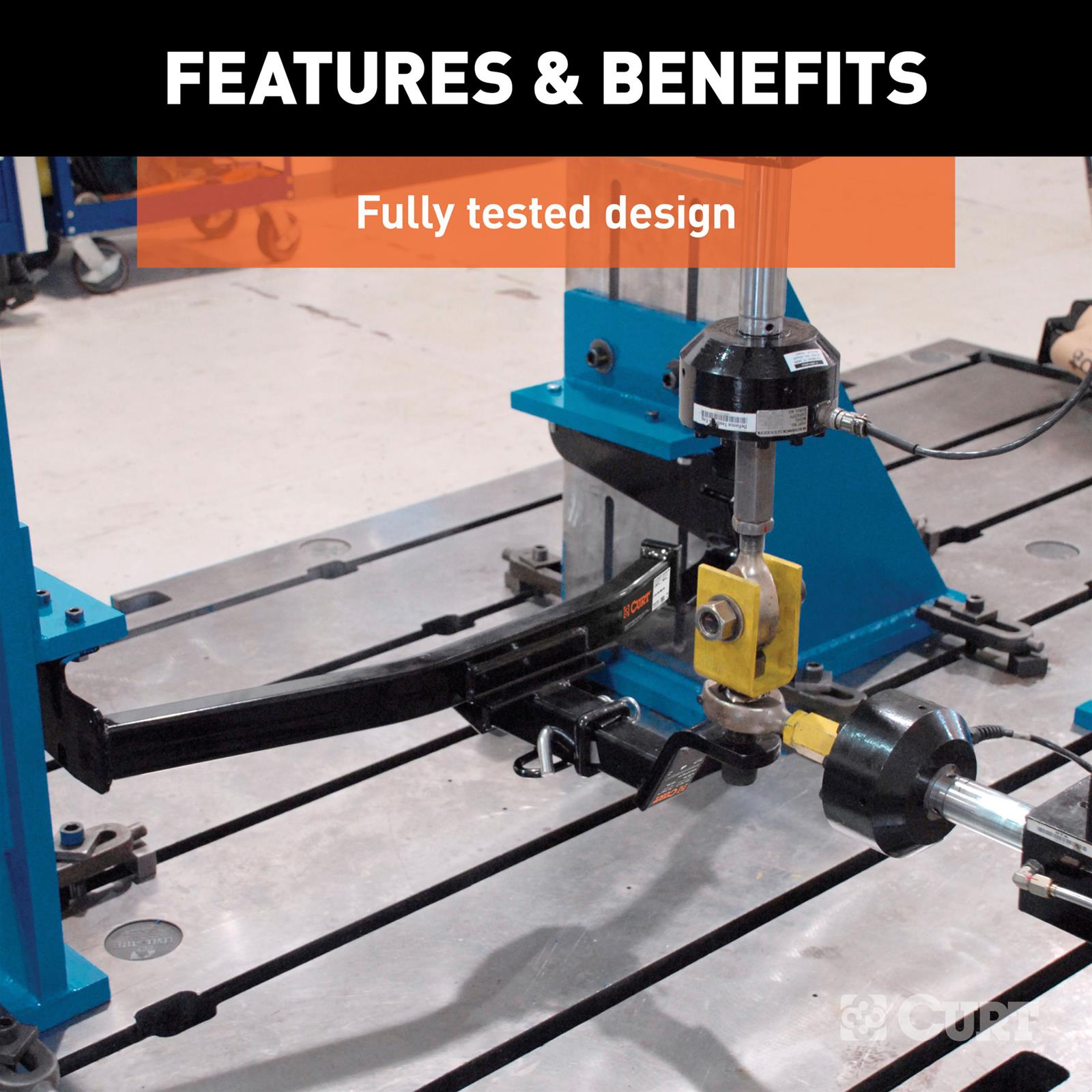 CURT Class 1 Receiver Hitch 115673 Hitches, I Trailer Hitch, 1/4 in. Receiver, Ball Mount Included, Square Tube Welded, Black Powdercoated, Toyota Corolla, C-HR, Kit thumbnail 3