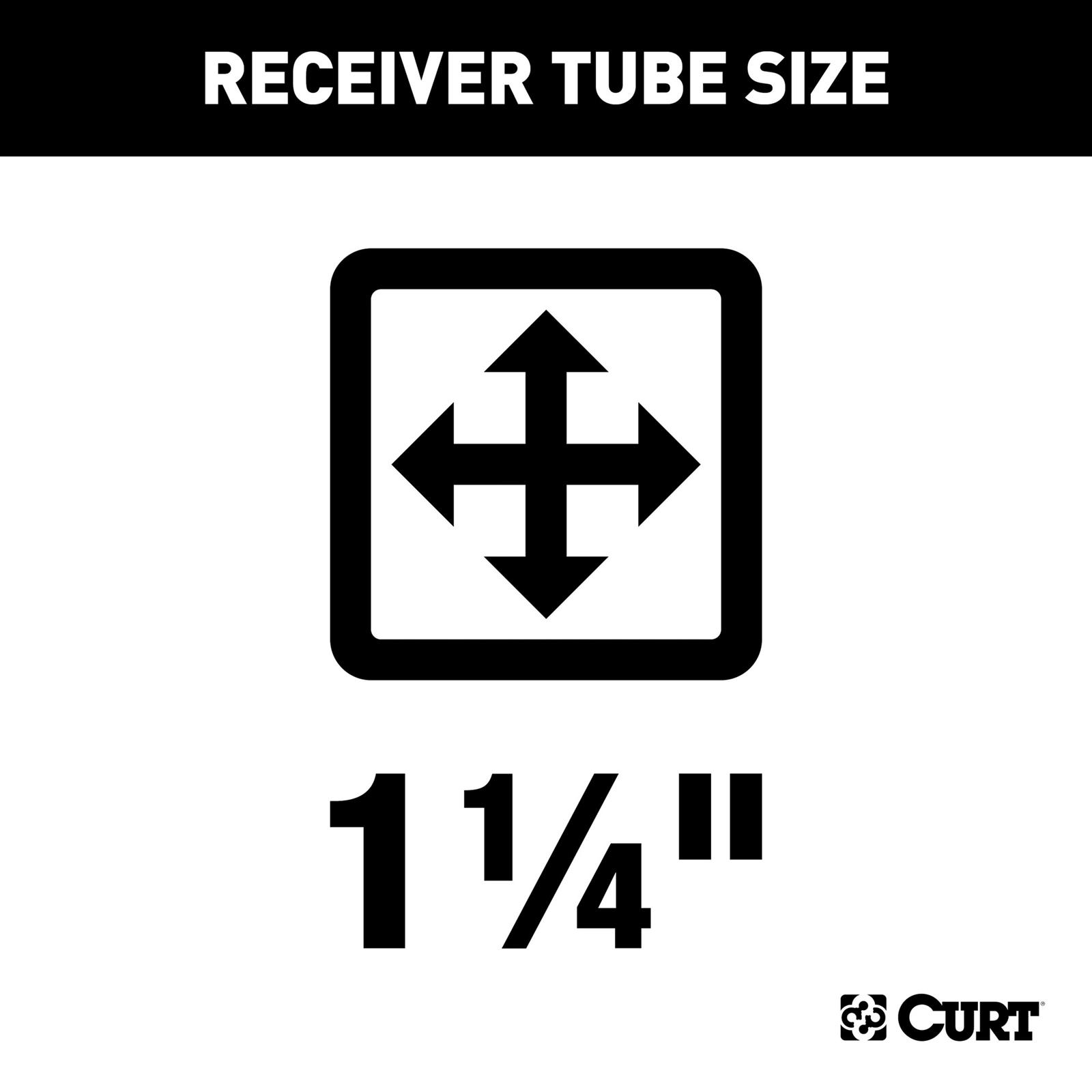 CURT Class 1 Receiver Hitch 11612 Hitches, I Trailer Hitch, 1/4 in. Receiver, Ball Mount not Included, Square Tube Welded, Powdercoated, Encore, Trailblazer, Each thumbnail 7