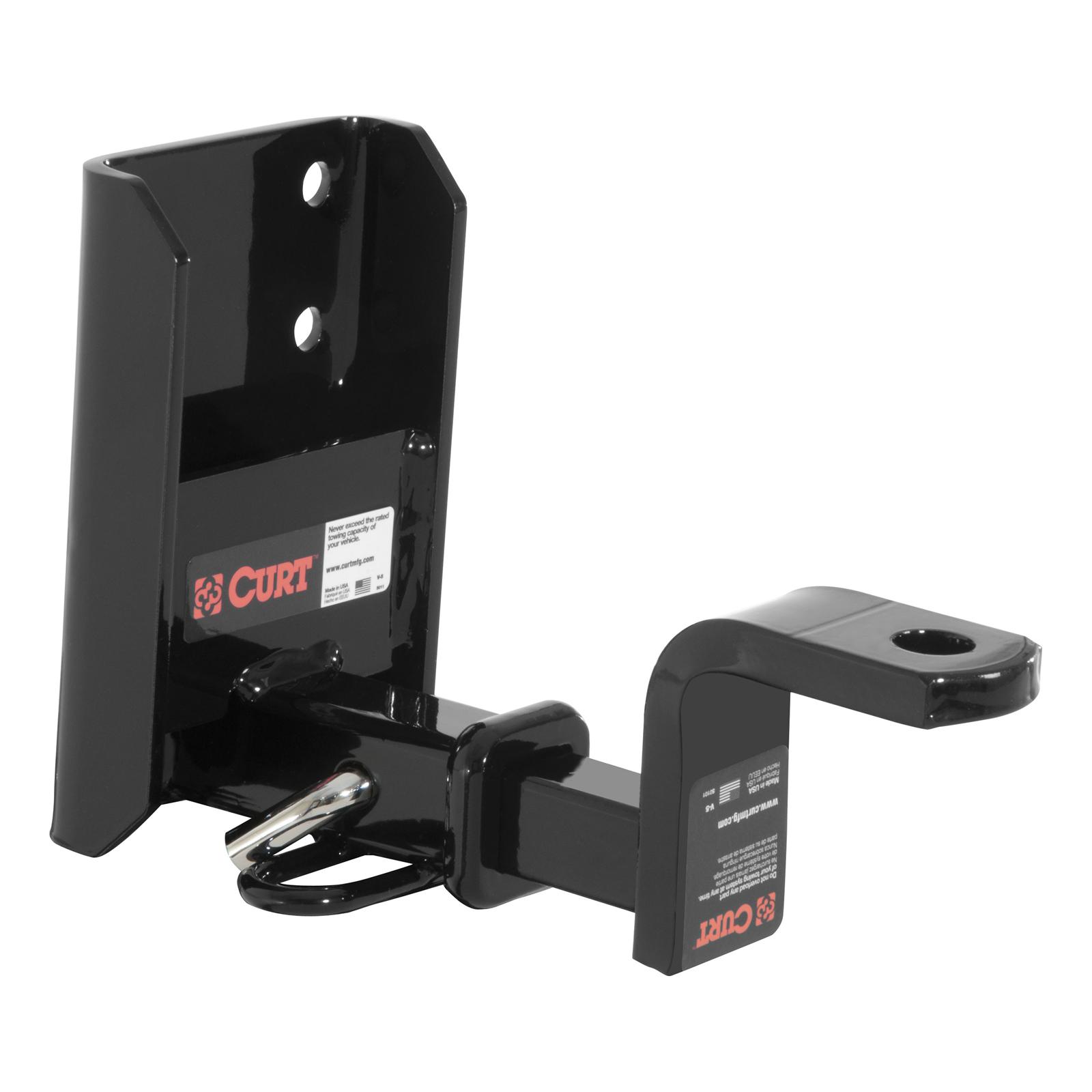 CURT Class 2 Receiver Hitch 121813 Trailer Hitch, II, 1-1/4 in. Receiver, Black, Powdercoated, Isuzu, Mitsubishi, Toyota, Each