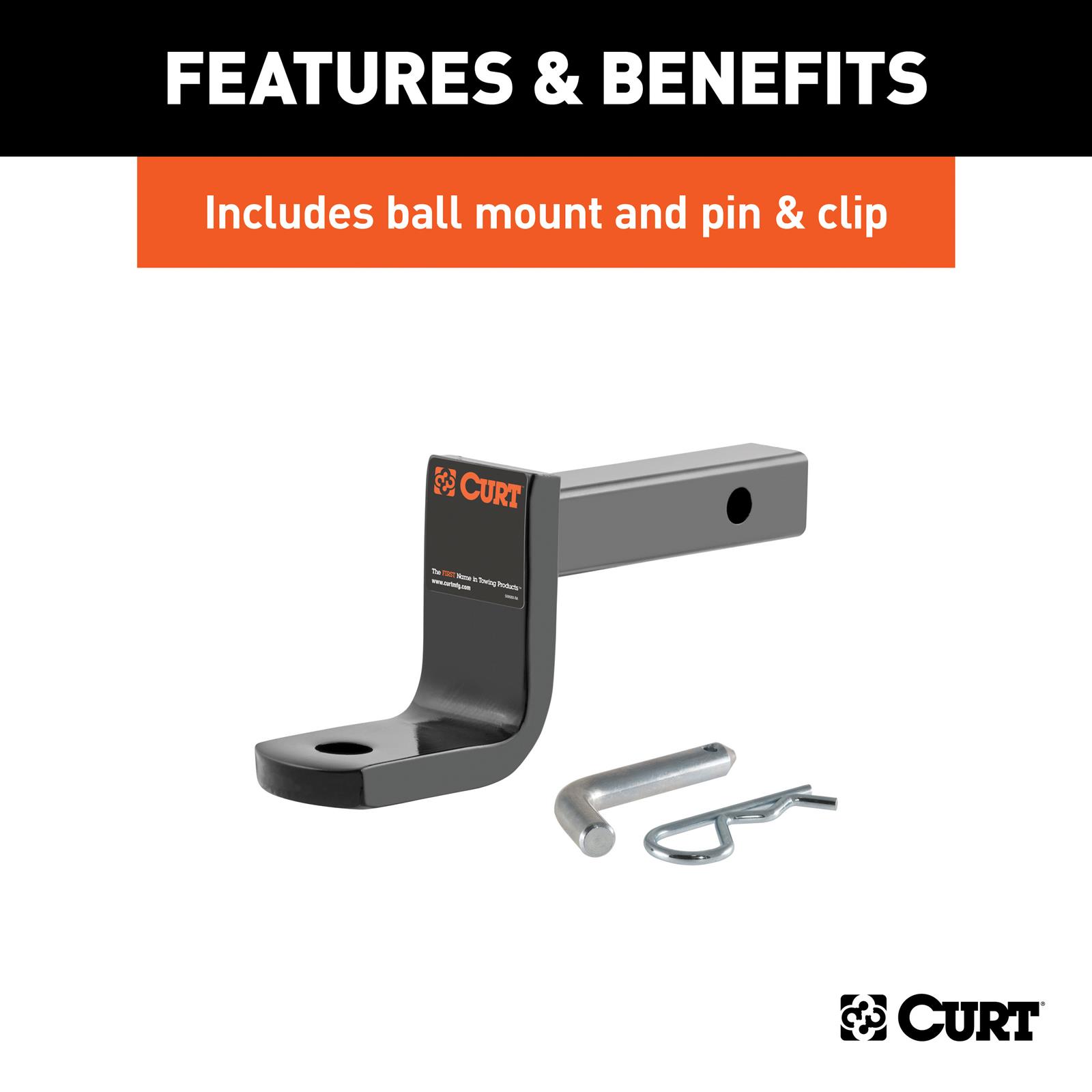 Curt Manufacturing - Receiver Hitches for 2021-2025 ROGUE 122023 Trailer Hitch, Class 2 Trailer Hitch, 1-1/4" Ball Mount, Select Nissan Rogue thumbnail 5