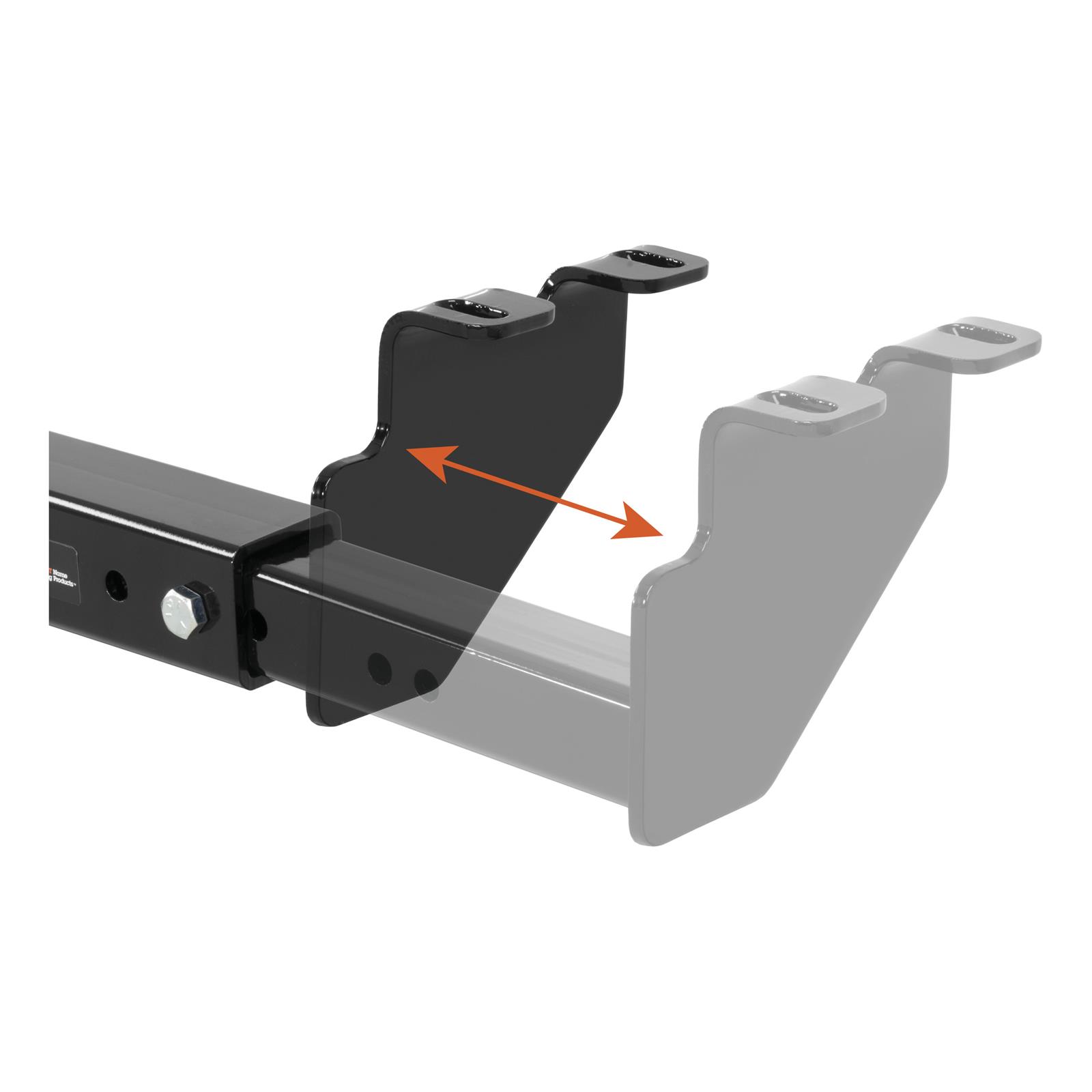 CURT Class 2 Receiver Hitch 12923 Trailer Hitch, II, 1-1/4 in. Multi-Fit Receiver, Black, Square Tube, Each thumbnail 3
