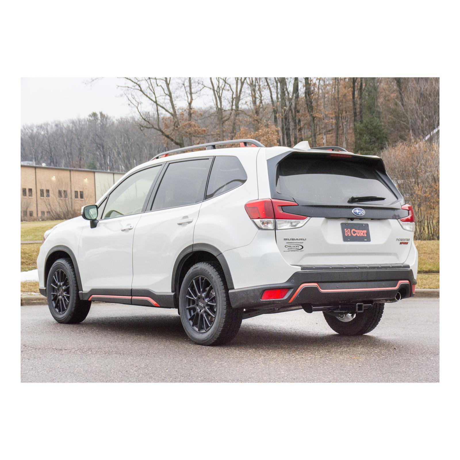 CURT Class 3 Receiver Hitch 13409 Hitch, Rear, 3, 2 in. Square, 525 lb. Max Tongue, 3,500 lb. Max Trailer, Round Tube Welded, Black Powdercoated, Subaru, Each thumbnail 2