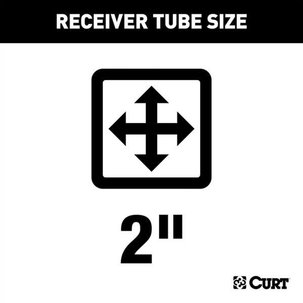 CURT Class 3 Receiver Hitch 13427 Trailer Hitch, III, 2 in. Receiver, Carbide Powdercoated, for Hyundai, Each thumbnail 5