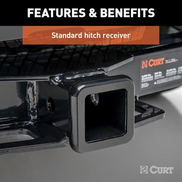 CURT Class 3 Receiver Hitch 13427 Trailer Hitch, III, 2 in. Receiver, Carbide Powdercoated, for Hyundai, Each thumbnail 2
