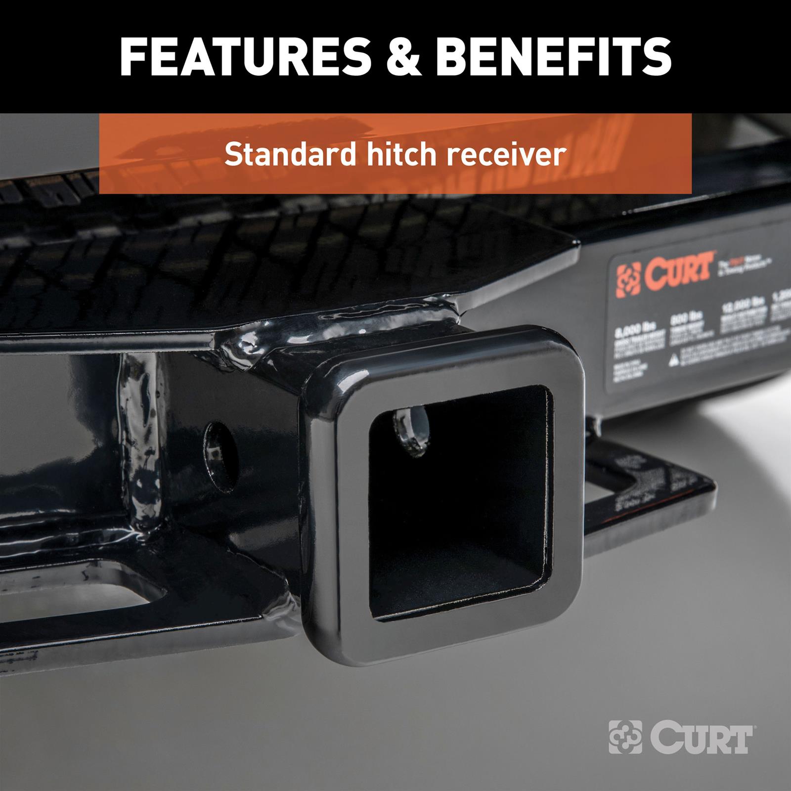 CURT Class 3 Receiver Hitch 13472 Trailer Hitch, Trailer Hitch, 2" Receiver, Select Acura MDX thumbnail 3
