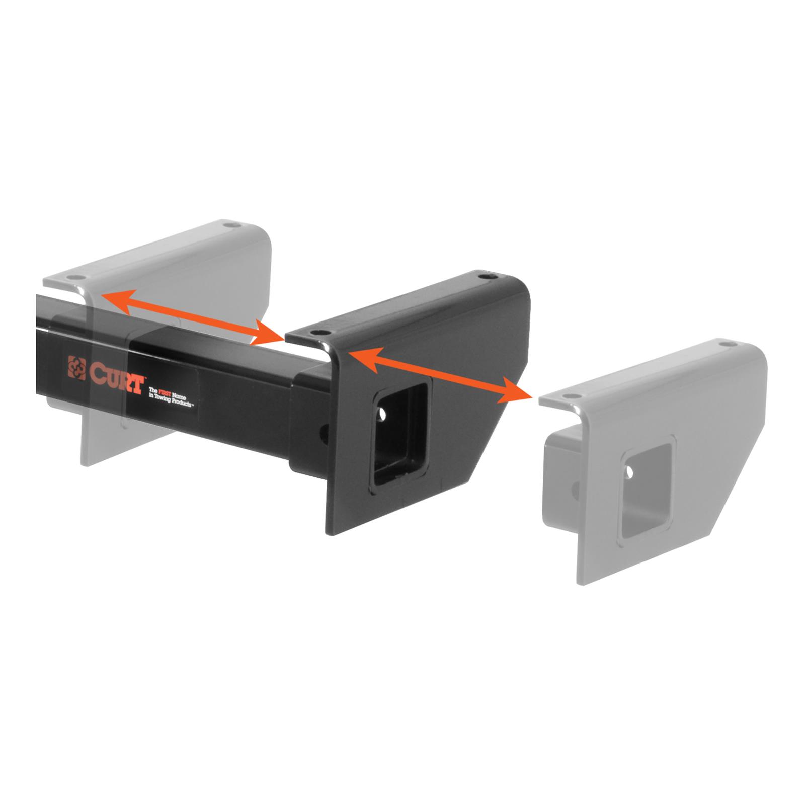CURT Class 3 Receiver Hitch 13702 Trailer Hitch, III, Adjustable RV Hitch, 2 in. Receiver, Black, Square Tube, Universal, Each thumbnail 2
