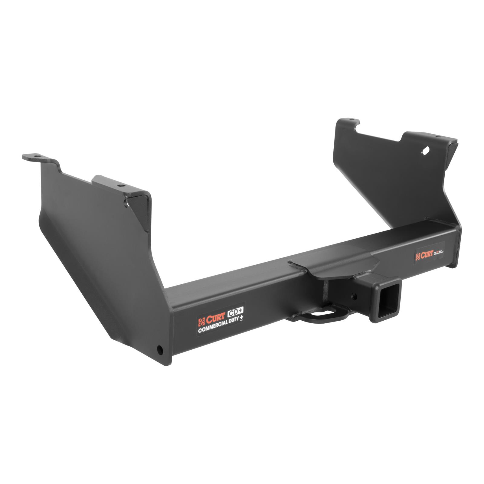 CURT Class 5 Receiver Hitch 15801 Hitch, V, Commercial Duty, 2 1/2 in. Receiver, Square Tube Welded, Black Powdercoated, Ram, 2500, 3500, Each