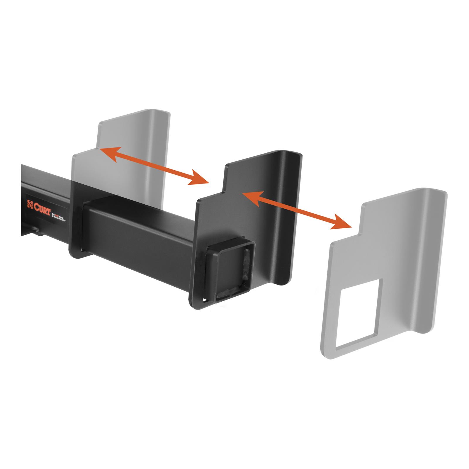 CURT Class 5 Receiver Hitch 15901 Trailer Hitch, V, Weld Up Kit, 43.88 in. Maximum Frame Width, 3.145 in. Drop, Universal, Each thumbnail 2