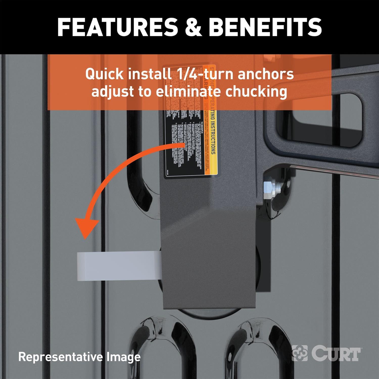 CURT A20 Fifth Wheel Trailer Hitches 16092 Hitch 2020-2020 Silverado 2500 HD 8' Bed with 5th Prep 3500 HD 8' Bed Sierra 2500 HD 8' Bed Sierra 3500 HD 8' Bed Whith Package thumbnail 4