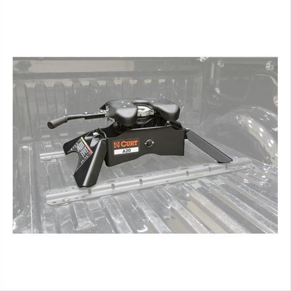 CURT A20 Fifth Wheel Trailer Hitches 16140 Alignment pegs and easy-access bolts for simple leg-to-body attachment