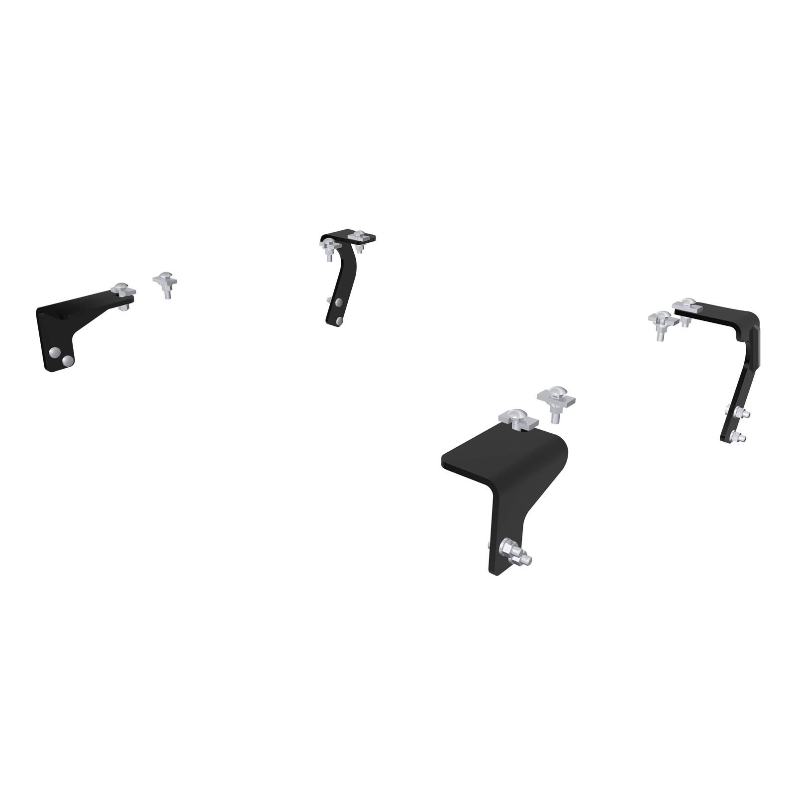 CURT Semi-Custom Fifth Wheel Brackets for 2011-2021 1500, 2019-2024 1500 CLASSIC, 2009-2010 RAM - 16306 Mounting Brackets, Semi-Custom, Steel, Black Powdercoat, Dodge, Ram, Kit thumbnail 2