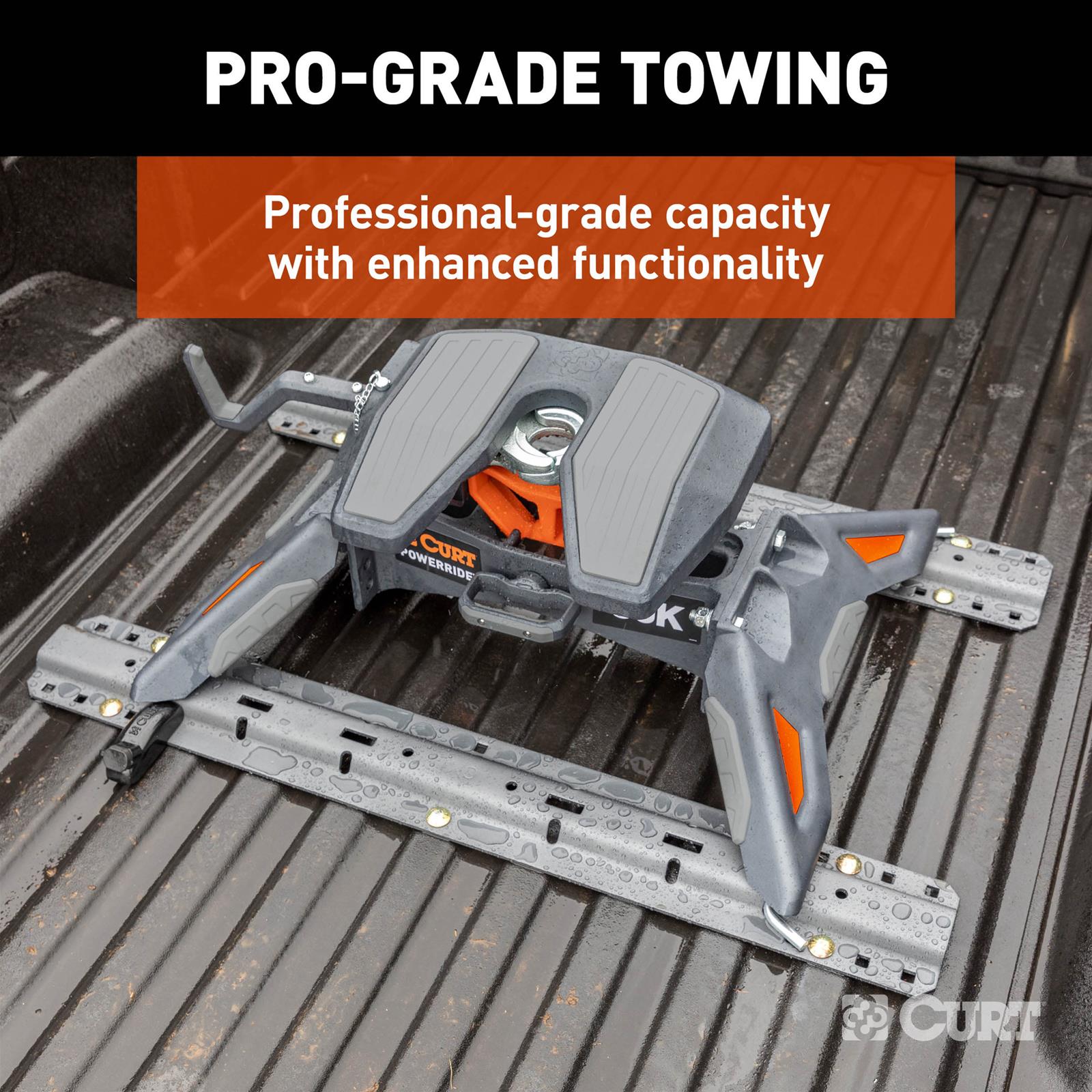 CURT PowerRide Fifth Wheel Trailer Hitches 16321 Hitch, PowerRide, 30,000 Ibs. Universal, Each