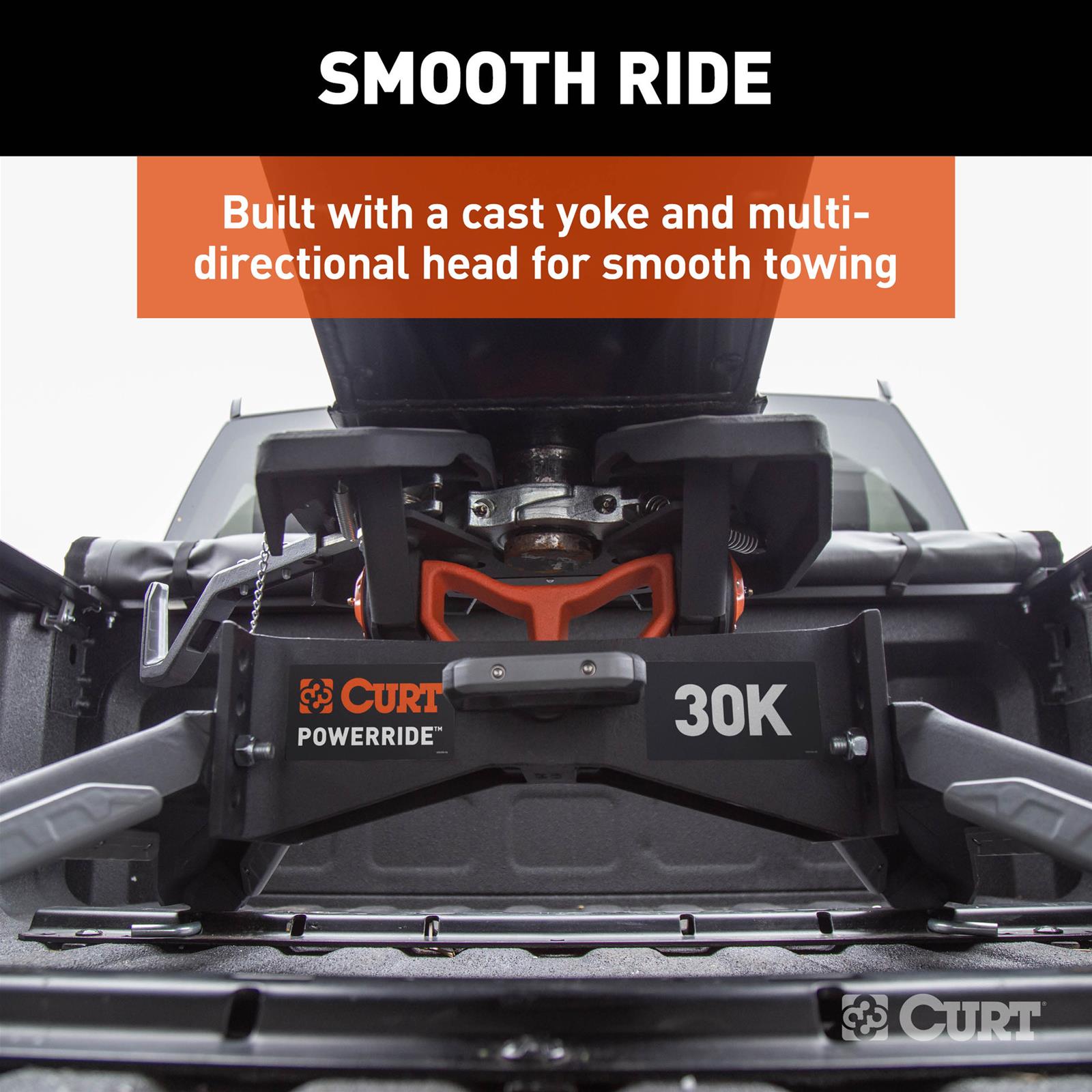 CURT PowerRide Fifth Wheel Trailer Hitches 16321 Hitch, PowerRide, 30,000 Ibs. Universal, Each thumbnail 7