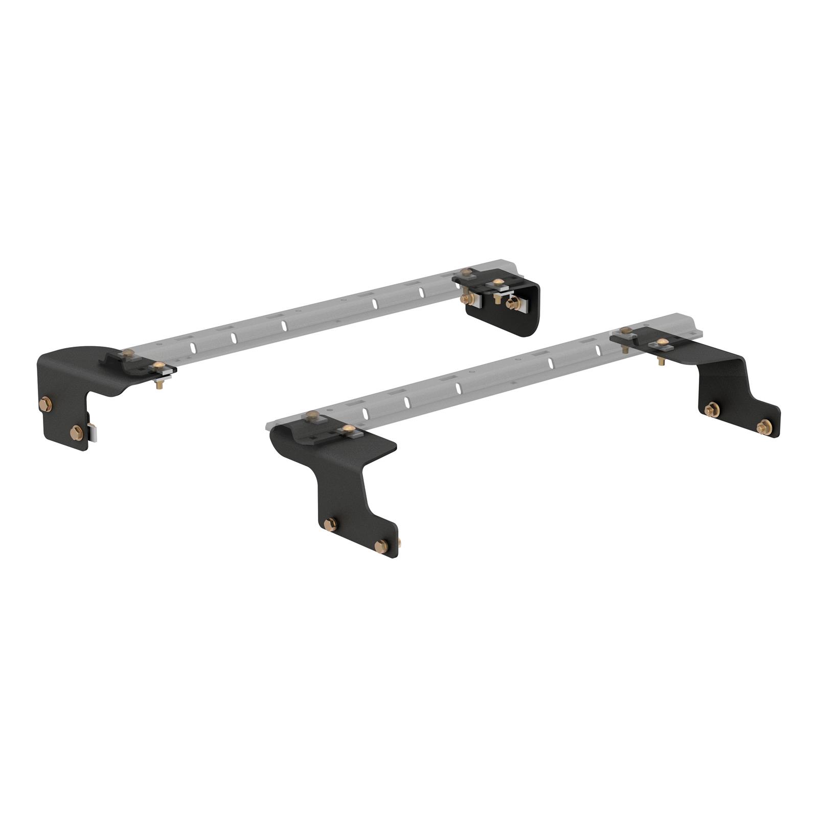 CURT Custom Fifth Wheel Bracket Kits for 2007-2021 TUNDRA - 16468 Brackets, Steel, Gloss Black, Toyota, Set
