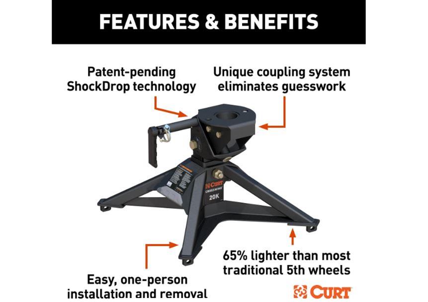 Curt Manufacturing 16600 CURT CrossWing Lightweight 5th Wheel Hitches