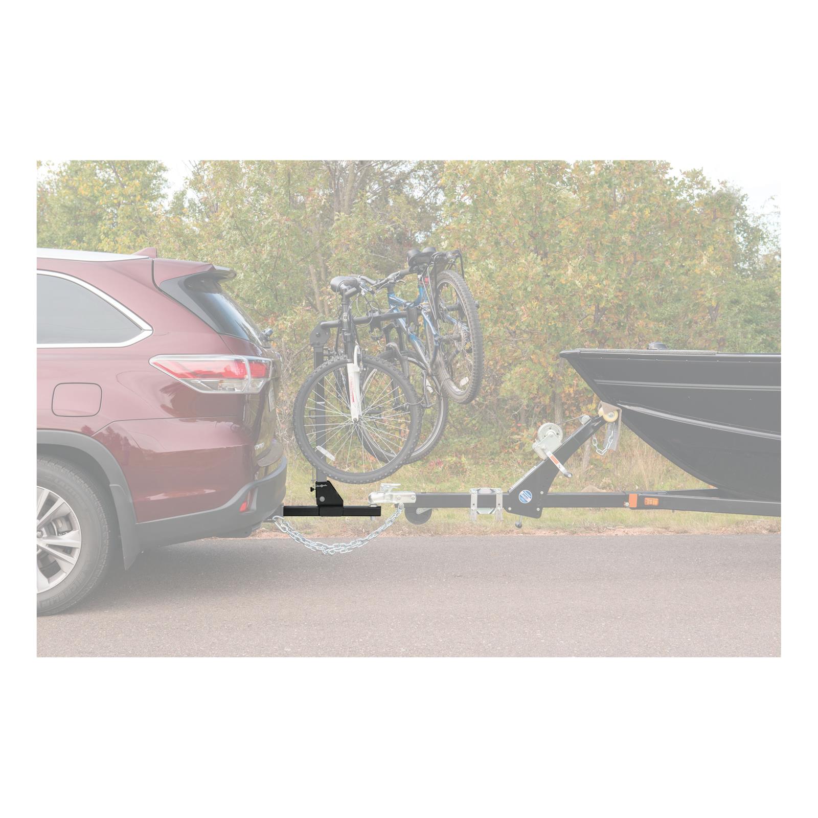 CURT Towable Bike Rack Shanks 18008 Accessories, Shank, Hitch Mount, 2 in. Receiver Size, Steel, Black, Each thumbnail 2