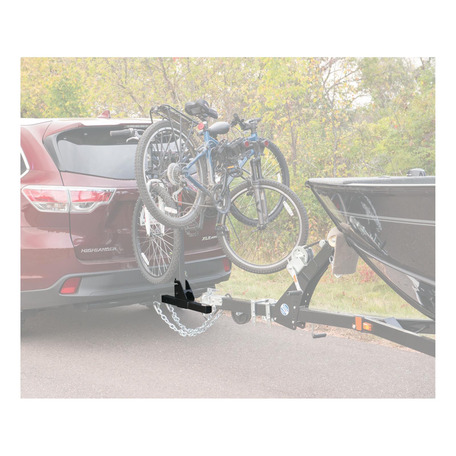 CURT Towable Bike Rack Shanks 18008 Accessories, Shank, Hitch Mount, 2 in. Receiver Size, Steel, Black, Each