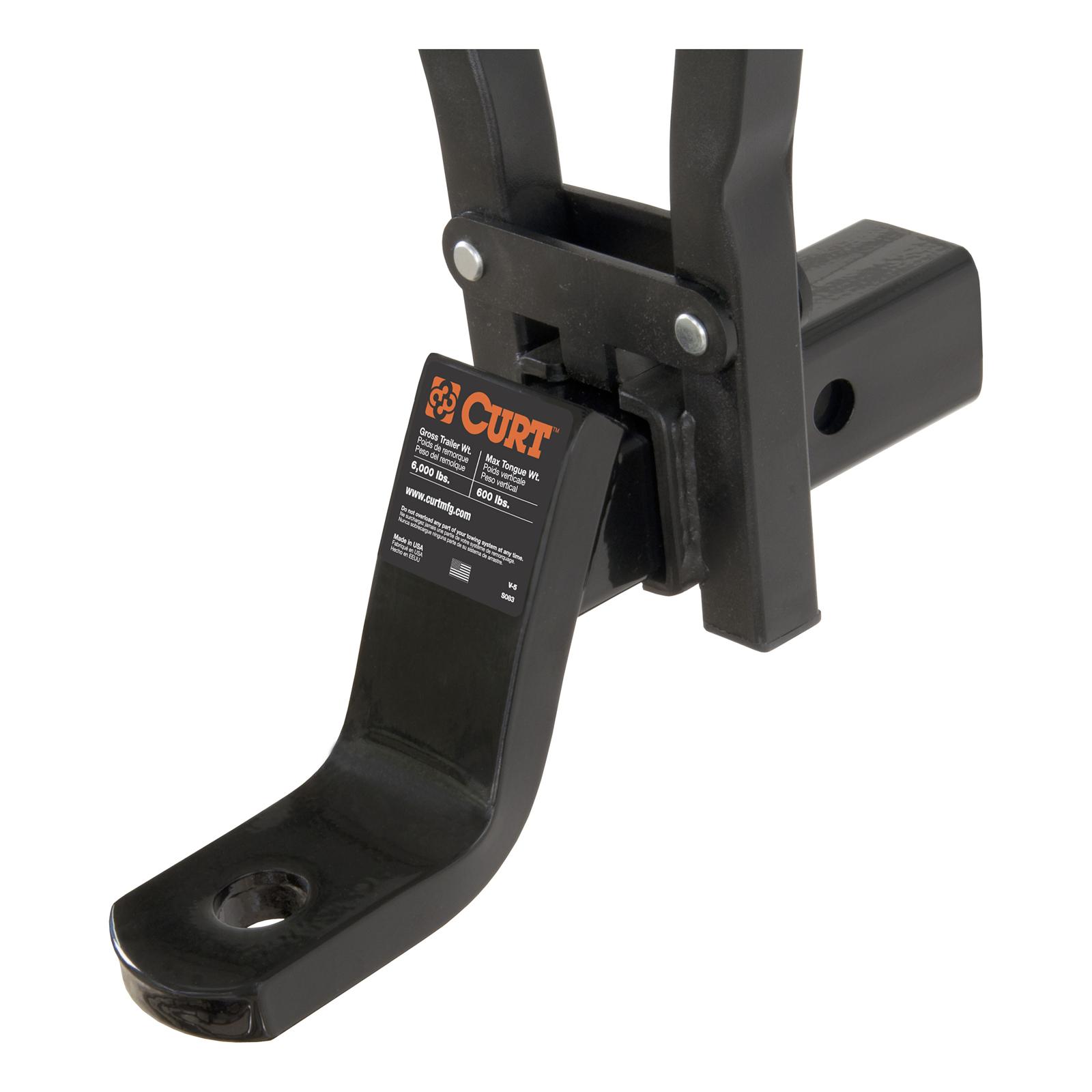CURT Clamp-On Bike Racks 18013 Racks, Rack, Frame-Style Rack, Hitch Ball Mount, 2 in. Hitch Ball Mount Size, 3 Capacity, Steel, Black, Each thumbnail 4