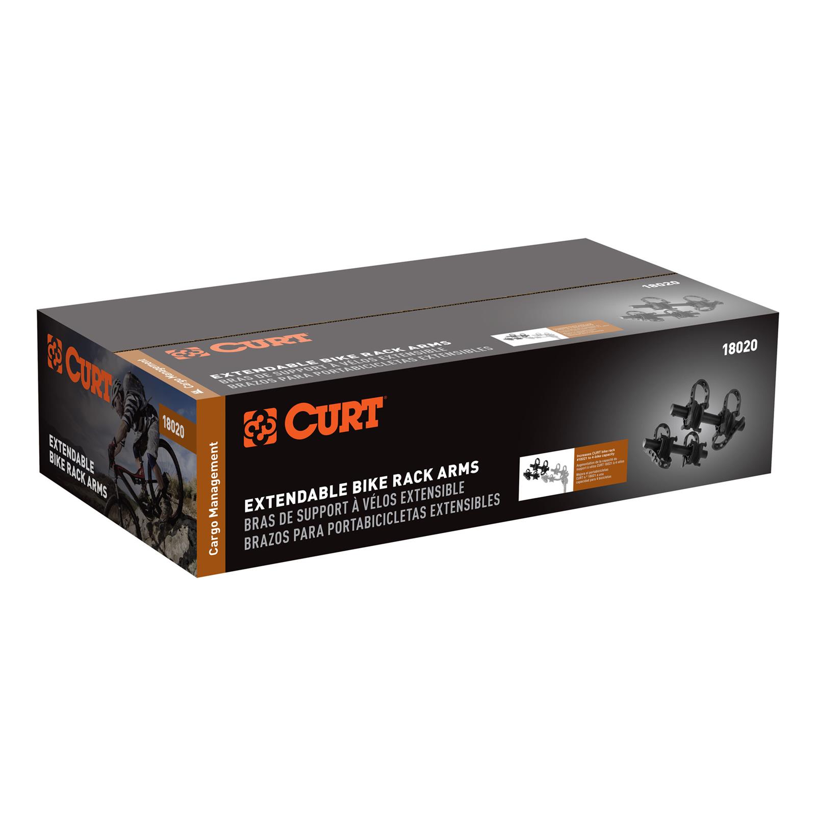 CURT Bike Rack Extendable Arms 18020 Receiver Hitch Components, Arms, For use with 18021 Rack, Pair