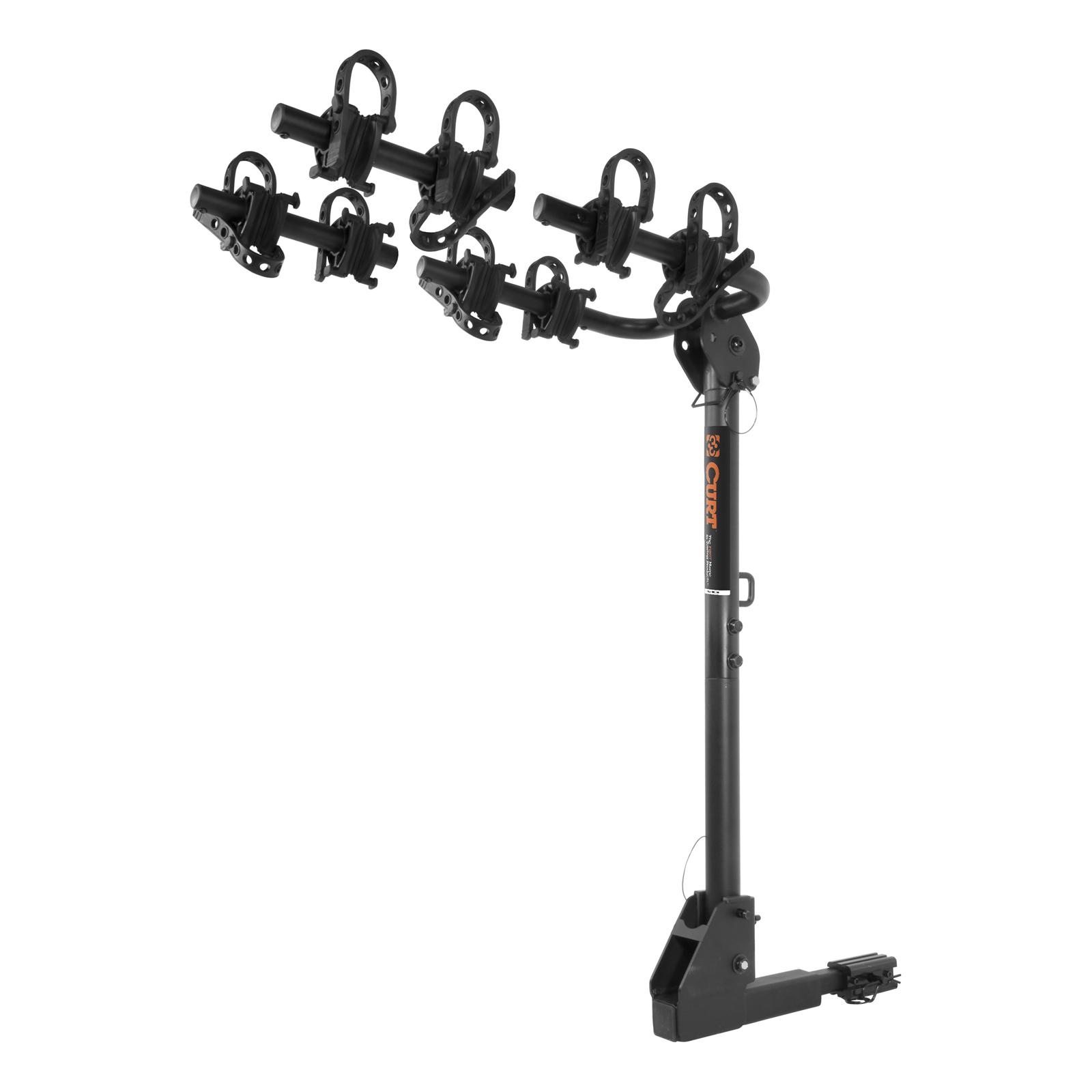 CURT Extendable Hitch-Mounted Bike Racks 18030 Racks, Rack, Frame-Style Rack, 1.25 and 2 in. Receiver Size, 4 Capacity, Steel, Black, Each thumbnail 6