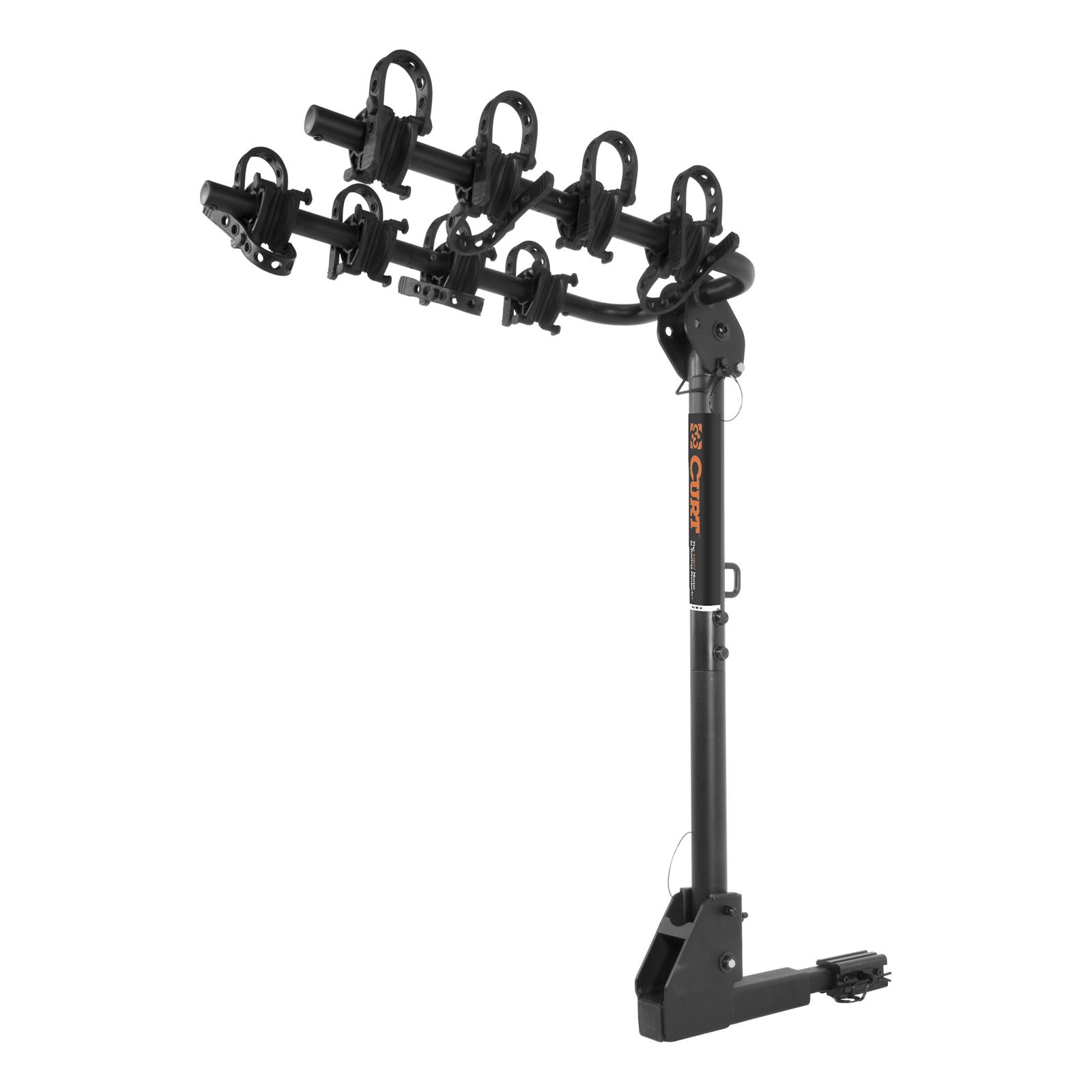 CURT Extendable Hitch-Mounted Bike Racks 18030 Racks, Rack, Frame-Style Rack, 1.25 and 2 in. Receiver Size, 4 Capacity, Steel, Black, Each thumbnail 7