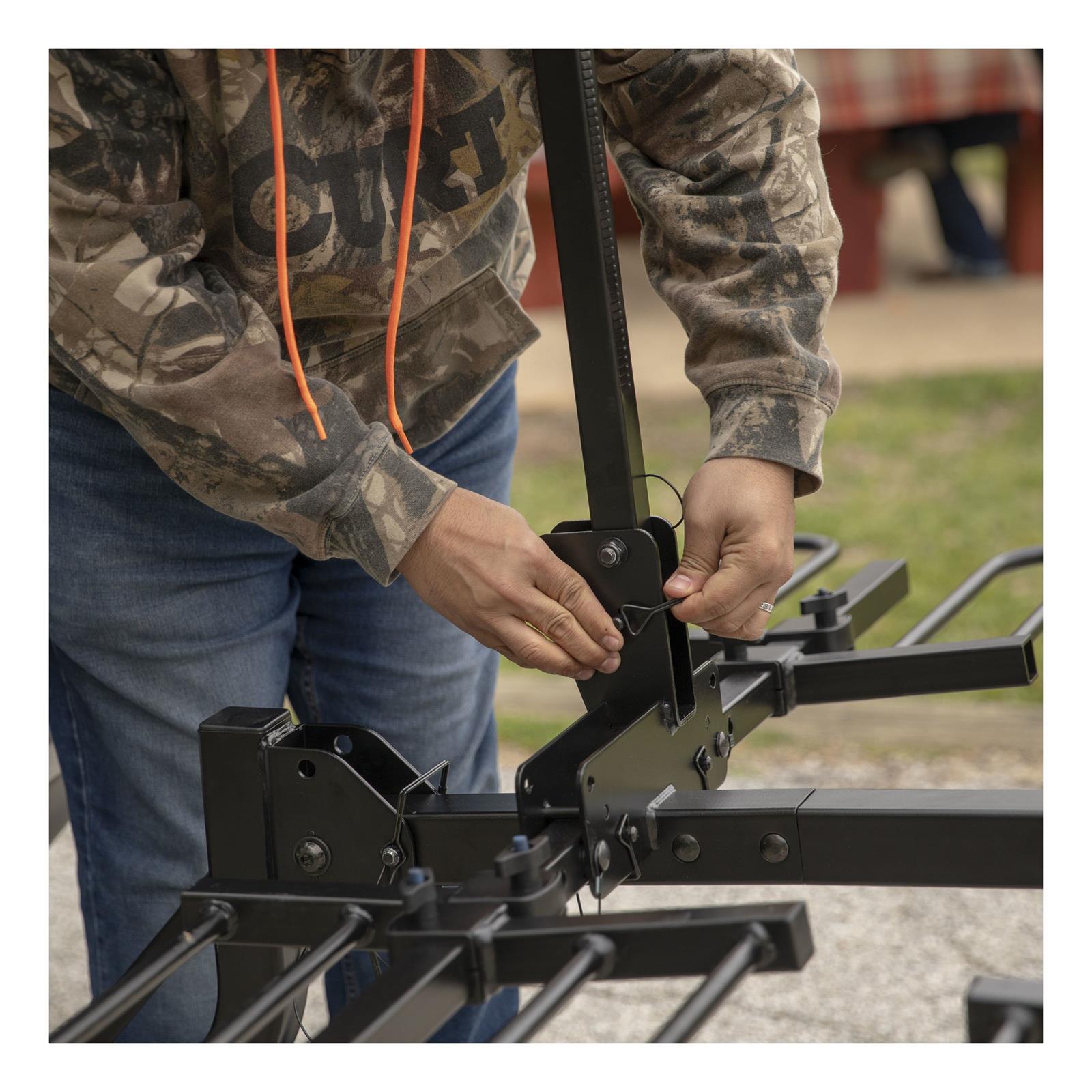 CURT Tray-Style Hitch Bike Racks 18087 Racks, Rack, Platform-Style Rack, Mount, 2 in. Receiver Size, 4 Capacity, Steel, Black, Each thumbnail 3