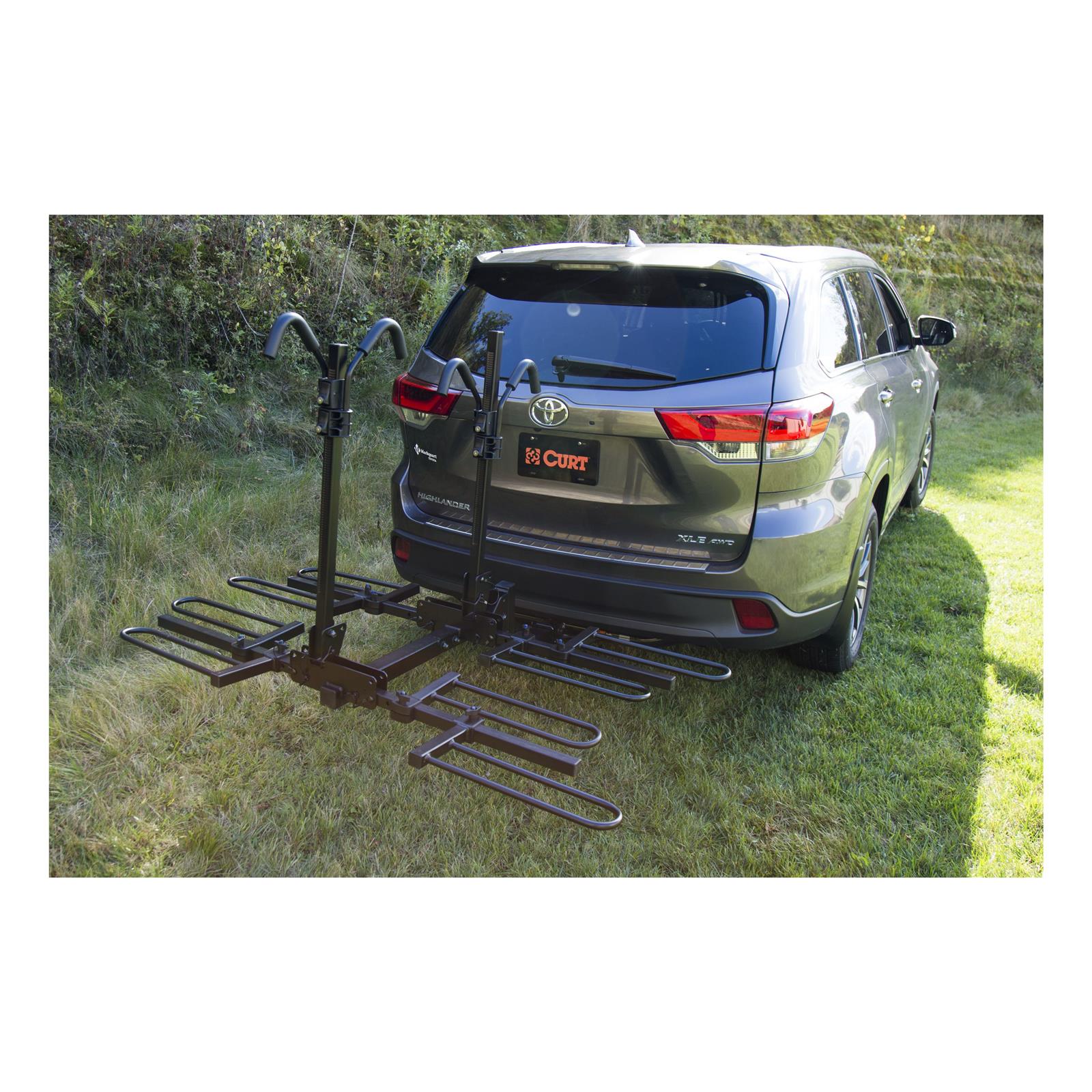 CURT Tray-Style Hitch Bike Racks 18087 Racks, Rack, Platform-Style Rack, Mount, 2 in. Receiver Size, 4 Capacity, Steel, Black, Each thumbnail 9
