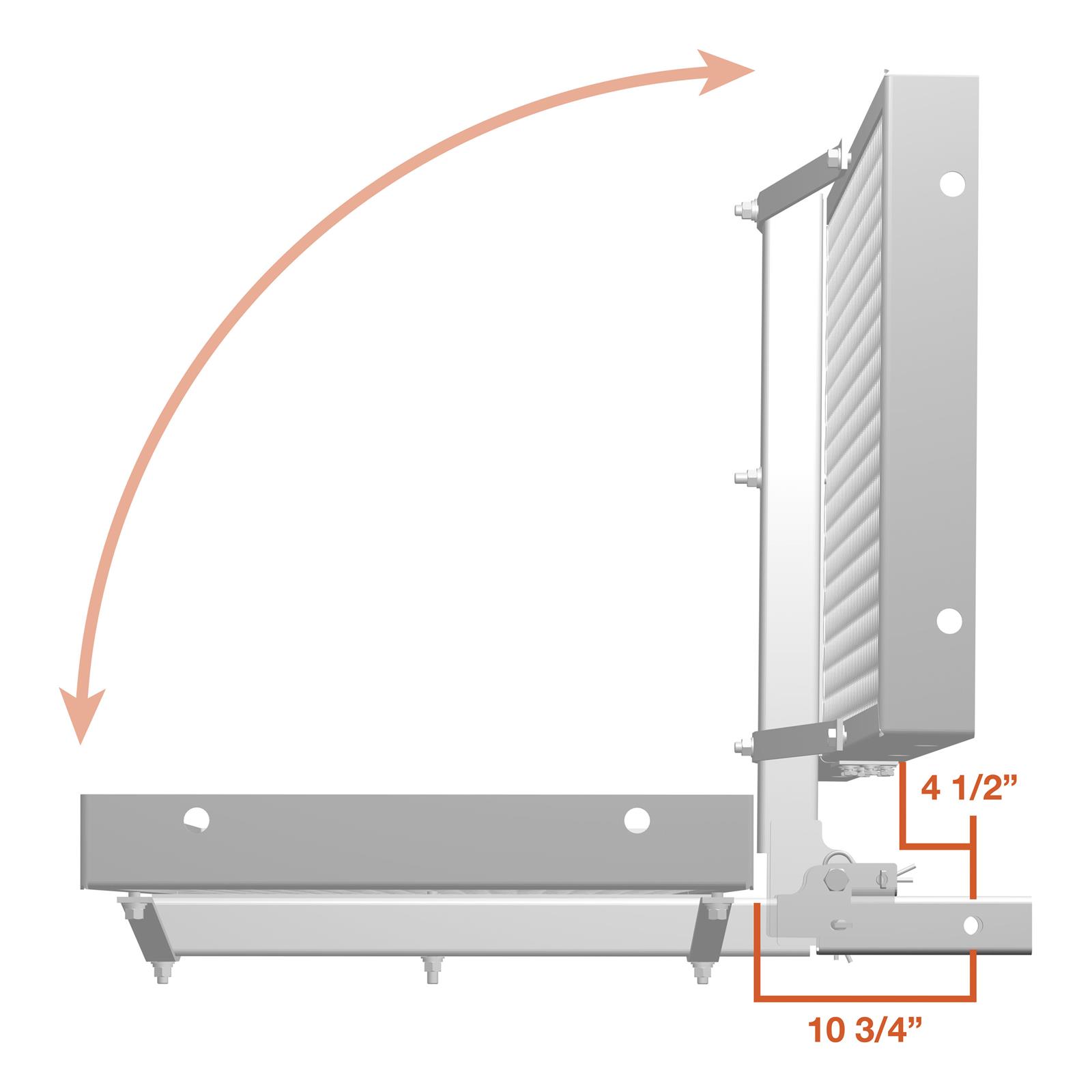 CURT Bolt-Together Cargo Carriers 18100 Holder, Receiver Mounted, Aluminum, Natural, 2 in. Square Folding Shank, 500 lbs. Capacity, Each thumbnail 7