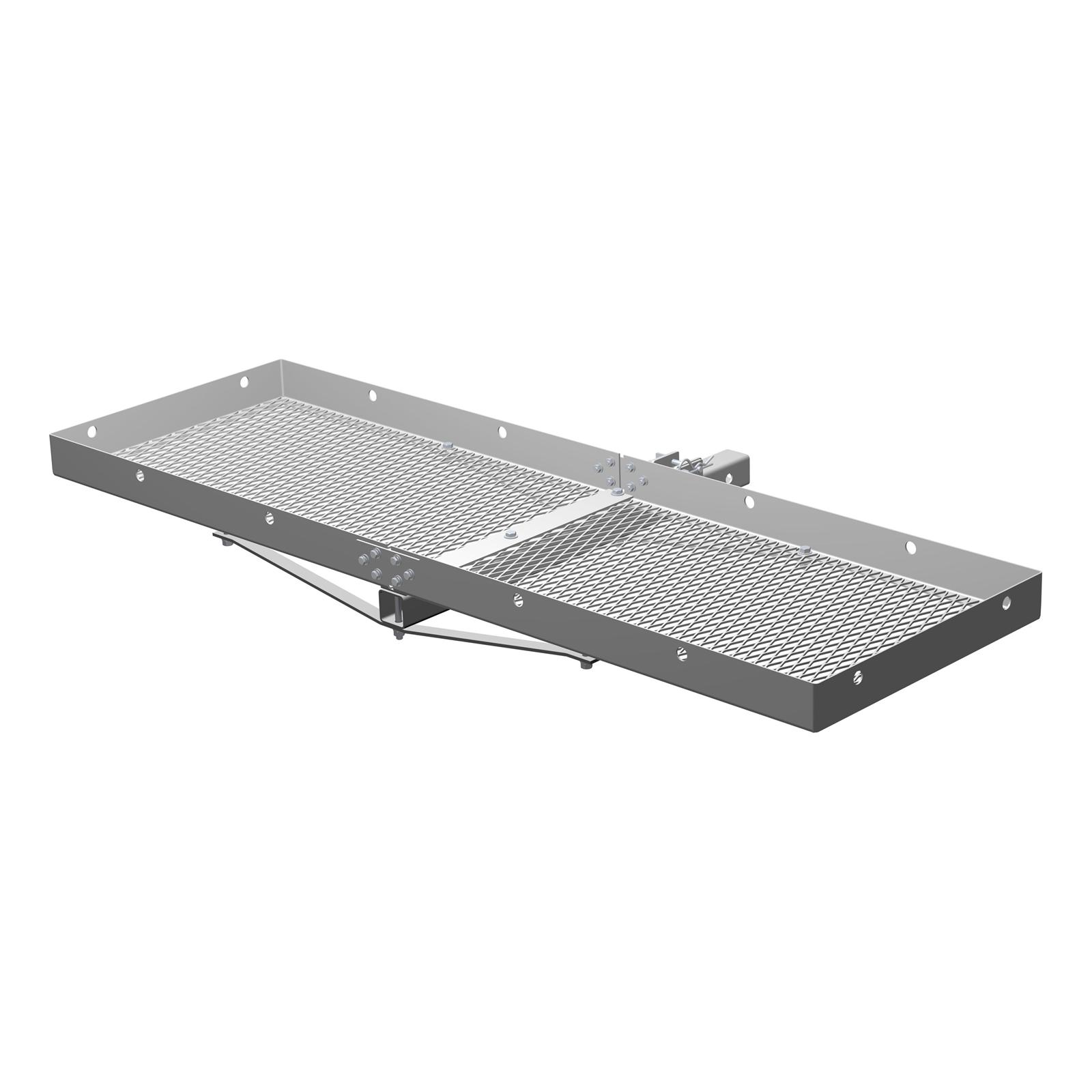 CURT Bolt-Together Cargo Carriers 18100 Holder, Receiver Mounted, Aluminum, Natural, 2 in. Square Folding Shank, 500 lbs. Capacity, Each thumbnail 3