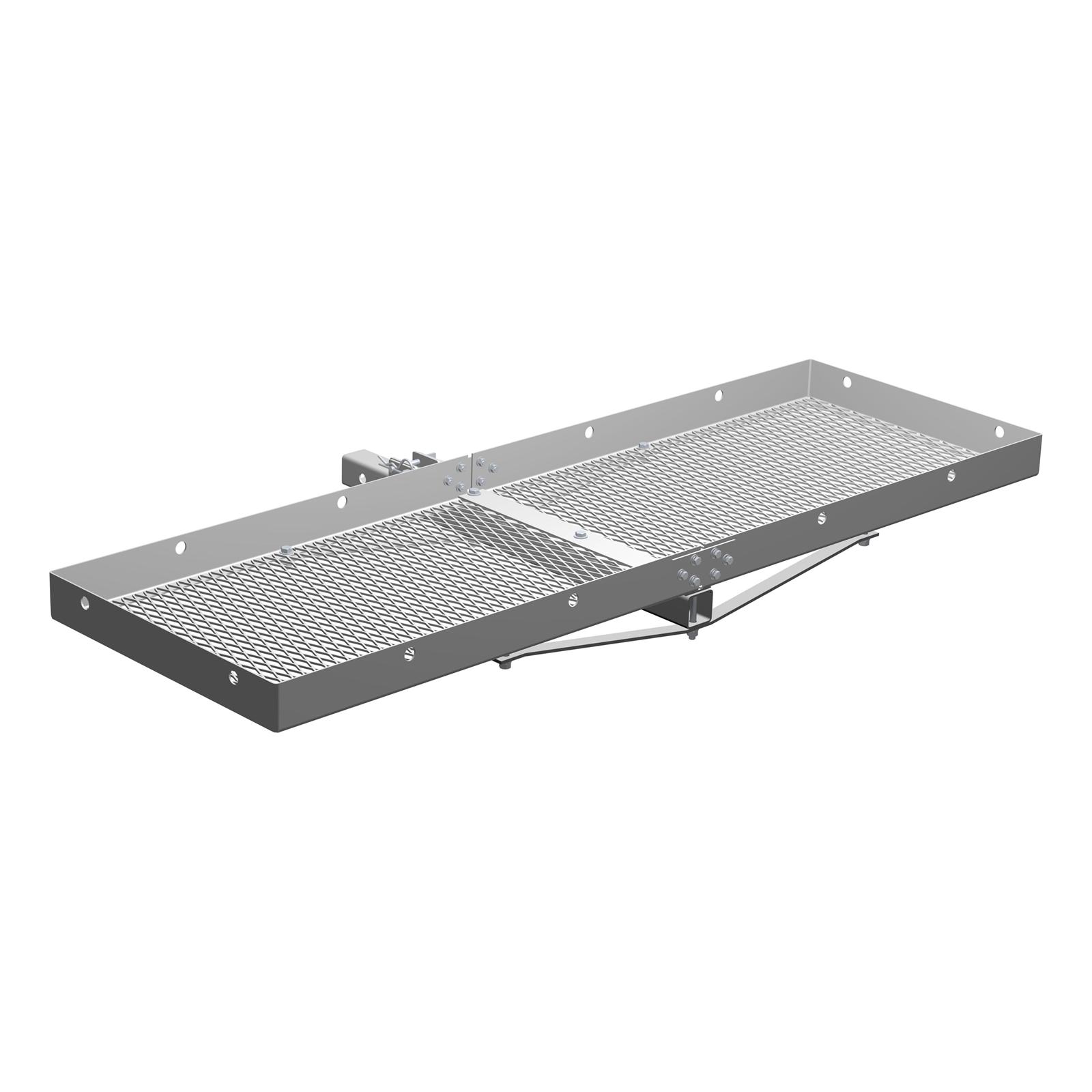 CURT Bolt-Together Cargo Carriers 18100 Holder, Receiver Mounted, Aluminum, Natural, 2 in. Square Folding Shank, 500 lbs. Capacity, Each thumbnail 4