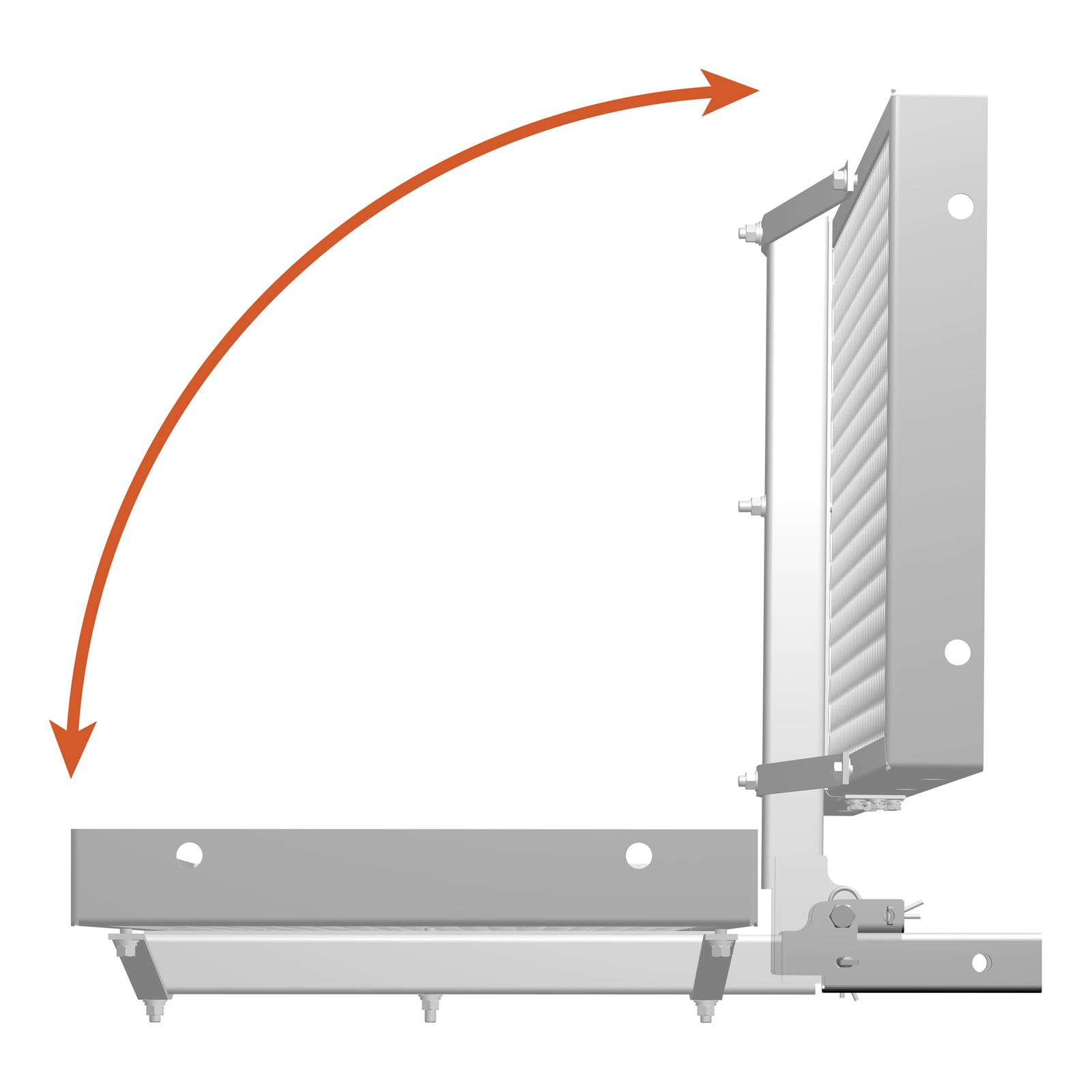 CURT Bolt-Together Cargo Carriers 18100 Holder, Receiver Mounted, Aluminum, Natural, 2 in. Square Folding Shank, 500 lbs. Capacity, Each thumbnail 5