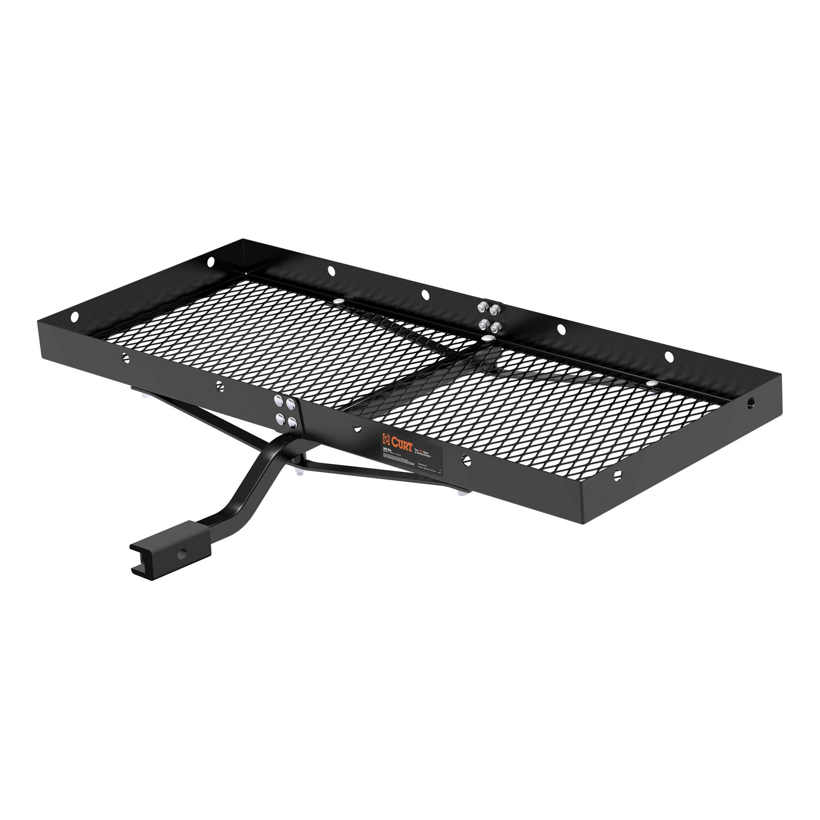 CURT Bolt-Together Cargo Carriers 18110 Carrier, Receiver Hitch Mount, Steel, Black Powdercoated, 300 lb. Capacity, 48 in. x 20 in., Each