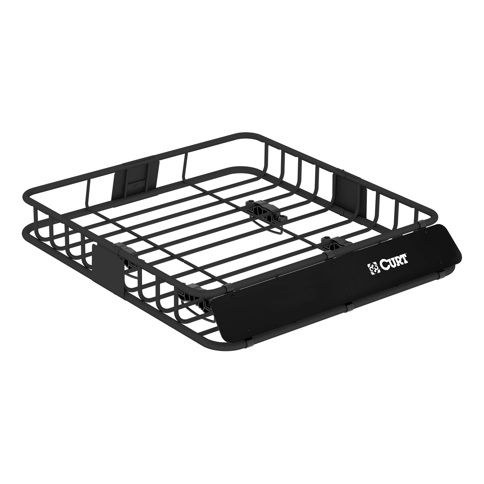 CURT Roof-Mounted Cargo Baskets 18115 Rack, Roof Mounted, Steel, Black Powdercoated, 41.5 in. Length, 37 in. Width, 4 in. Height, Kit thumbnail 2