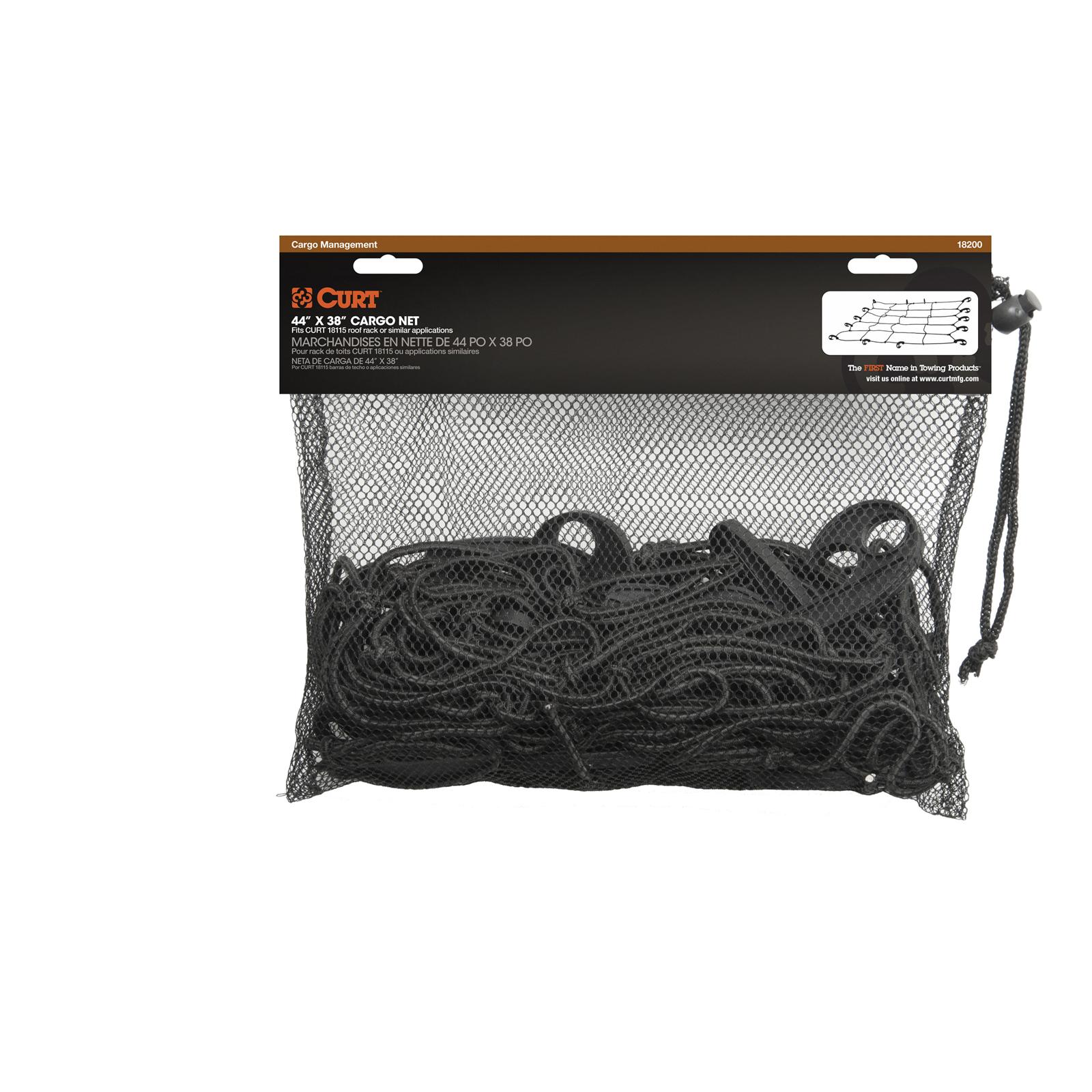 CURT Cargo Nets 18200 Net, Shock Cord, Black, 38 in. Width, 44 in. Length, Each thumbnail 2