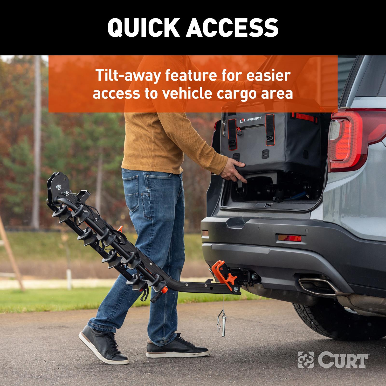 Curt Manufacturing Bike Racks 18411 CURT ActiveLink SE Hitch-Mounted Rack, 4 Bikes, 2" Shank thumbnail 9