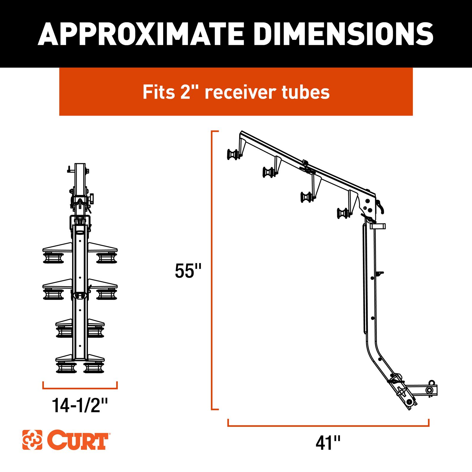Curt Manufacturing Bike Racks 18412 CURT ActiveLink Ultra Hitch-Mounted Rack, 2 or 4 Bikes, 2" Shank thumbnail 2