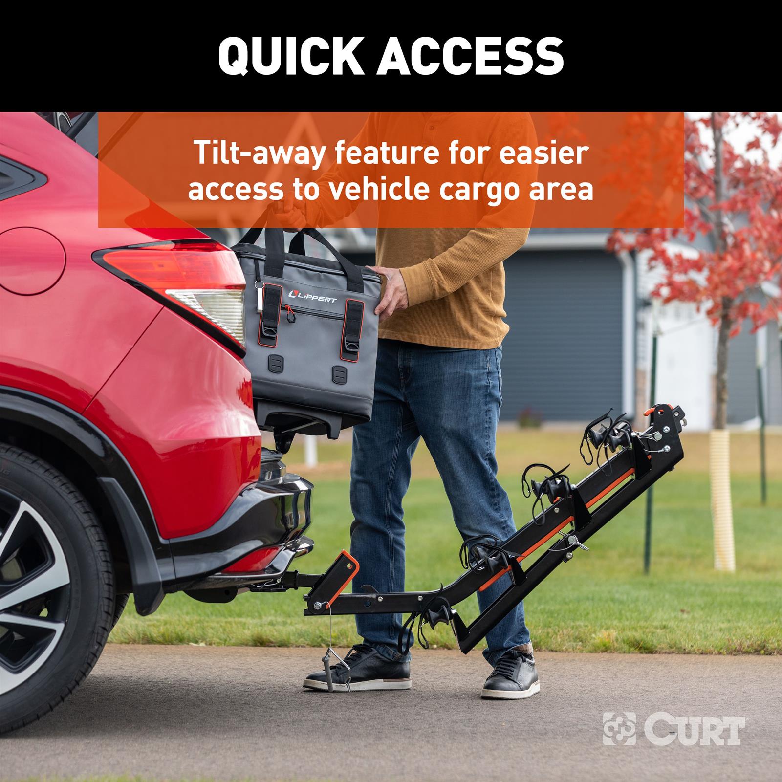 Curt Manufacturing Bike Racks 18412 CURT ActiveLink Ultra Hitch-Mounted Rack, 2 or 4 Bikes, 2" Shank thumbnail 6