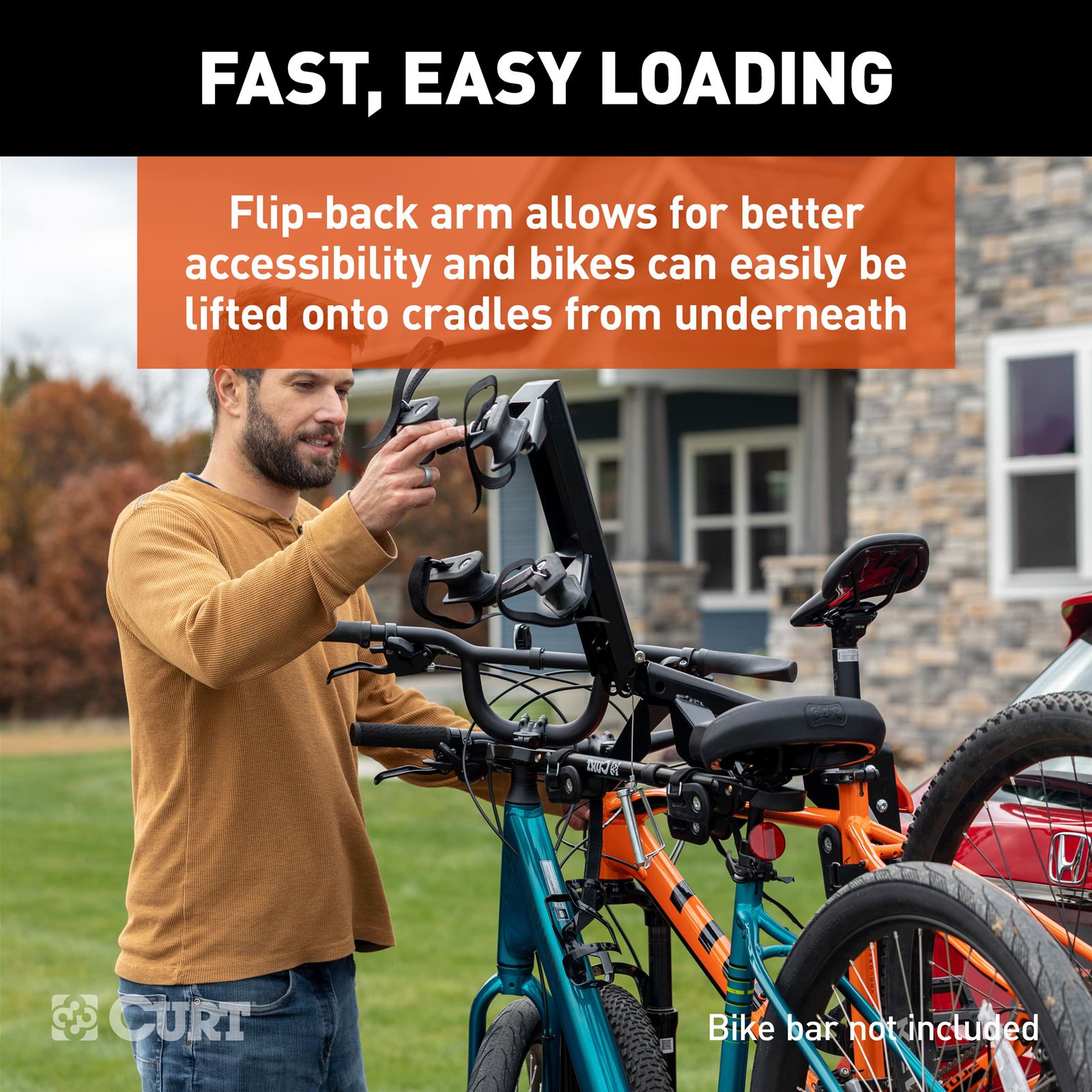 Curt Manufacturing Bike Racks 18412 CURT ActiveLink Ultra Hitch-Mounted Rack, 2 or 4 Bikes, 2" Shank thumbnail 5