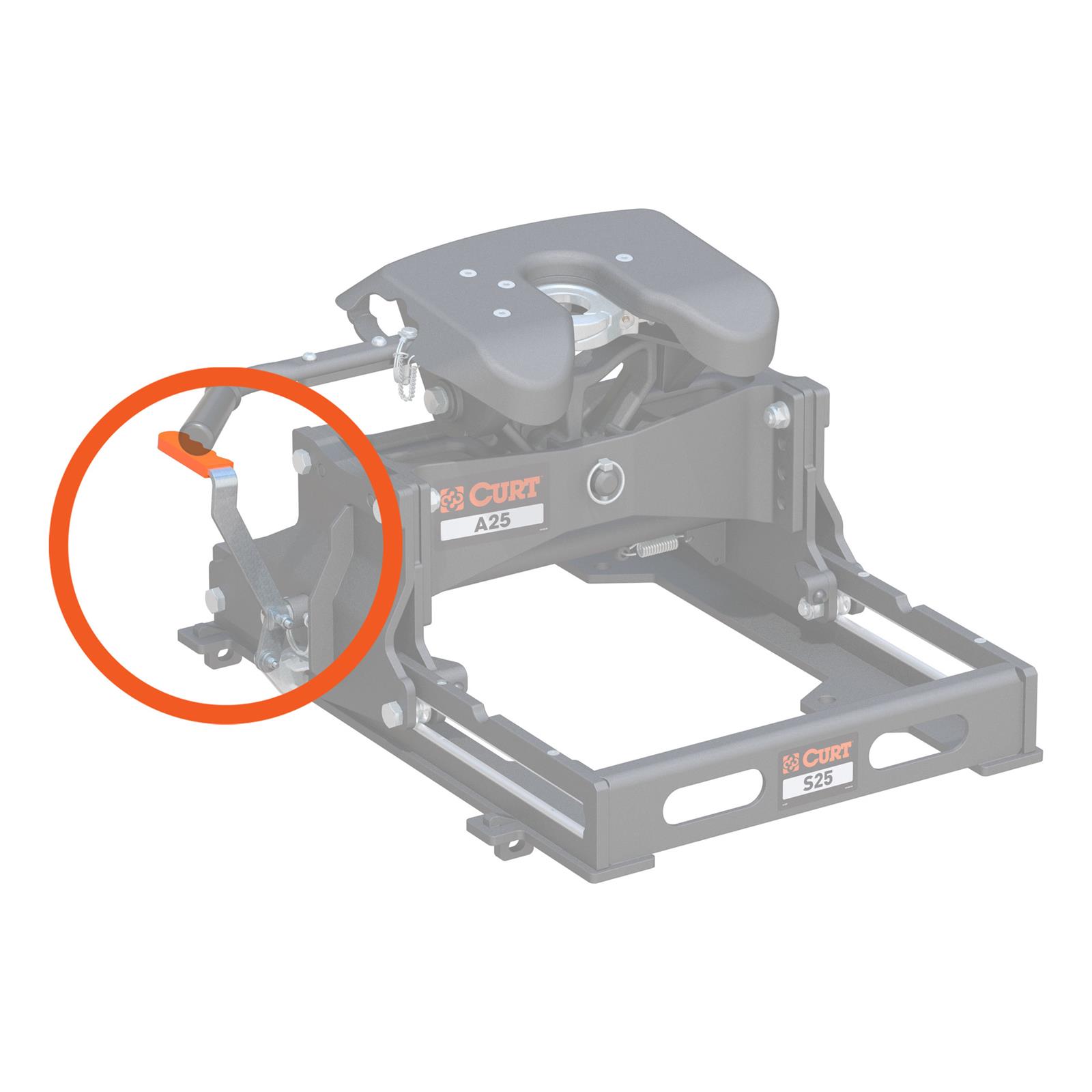 CURT Replacement S-Series Fifth Wheel Handles 19107 Hitch Components, Slide Handle, Each thumbnail 2