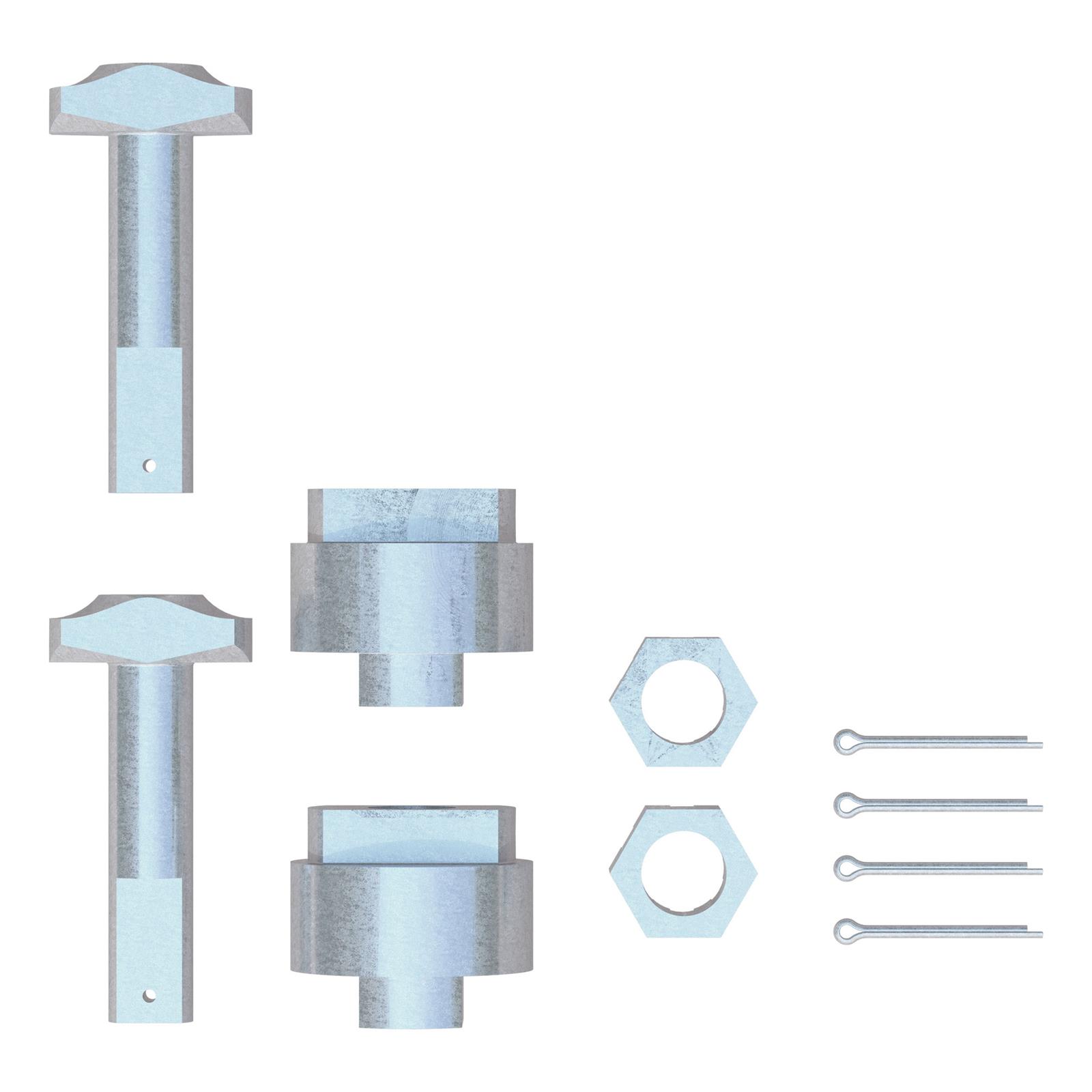 CURT Replacement Fifth Wheel Puck System Anchors 19203 Hitch Components, Anchors, Rear Position Only, RAM, Kit