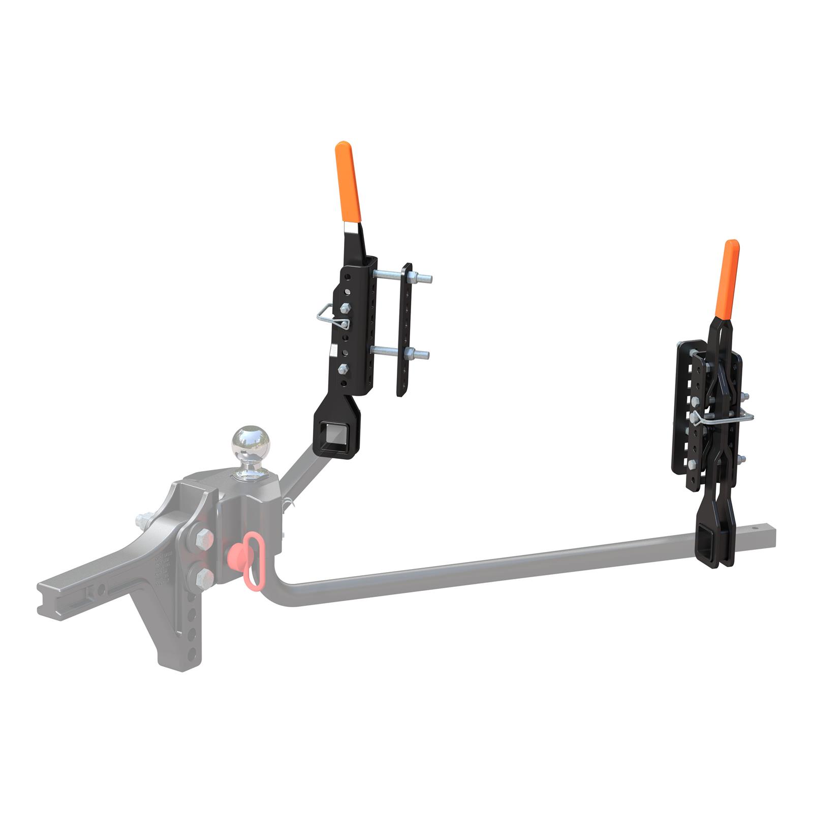 CURT Replacement TruTrack Trailer Mount Support Brackets 19298 Mounted Brackets, TruTrack, Orange Handles, Pair thumbnail 2