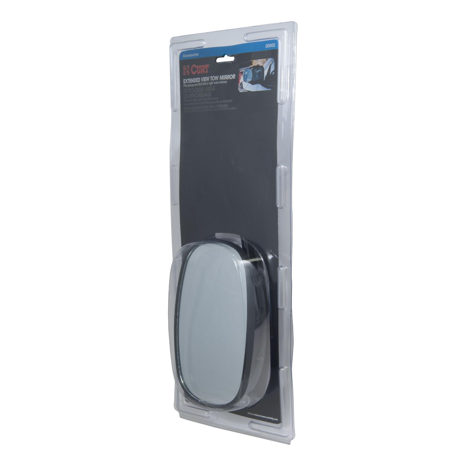 CURT Tow Mirrors 20002 Side View Mirror, Towing Type, Rectangular, Flat, Manual, Black Housing, Each thumbnail 4